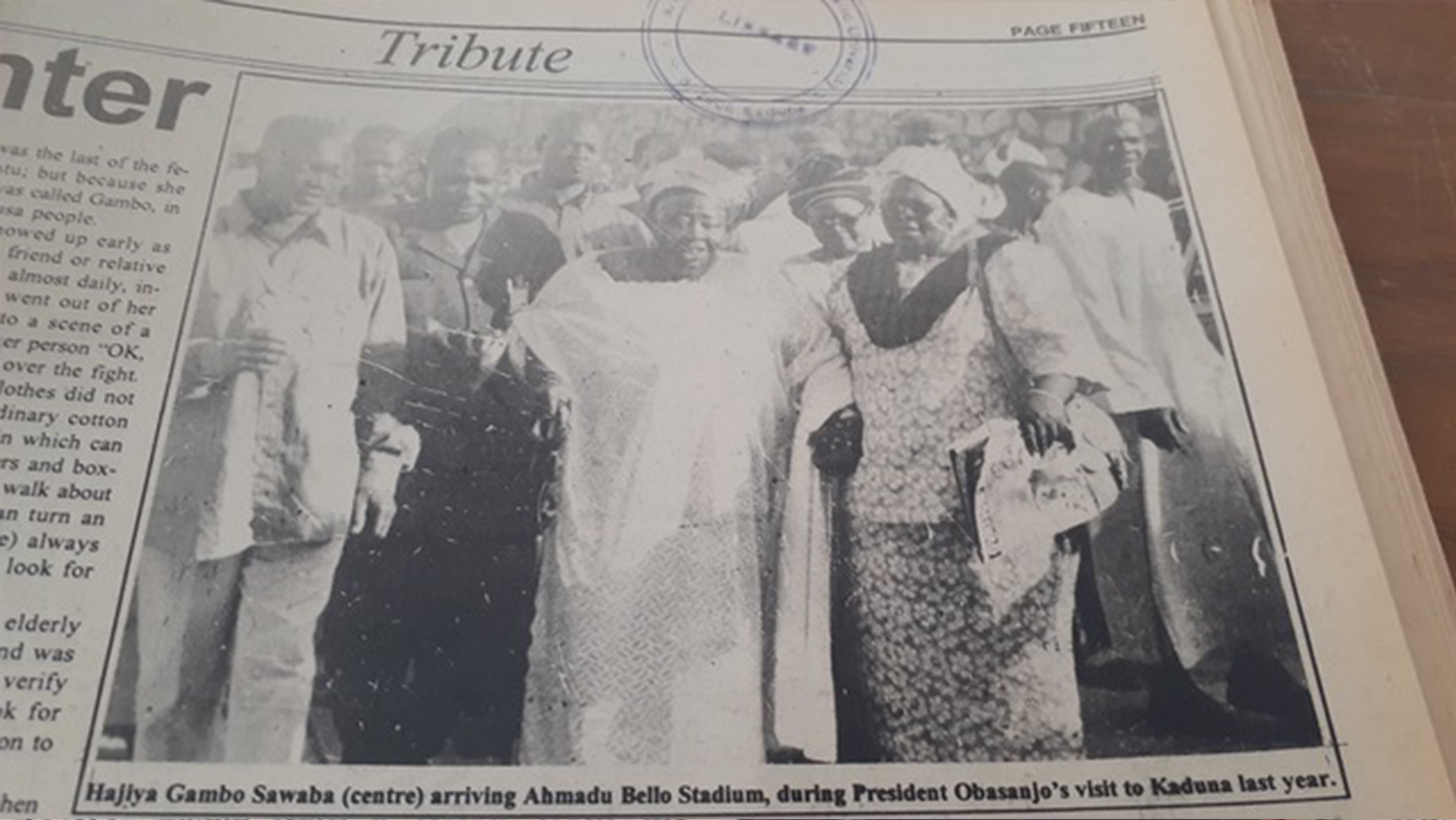 Gambo Sawaba [Daily Trust, October 22, 2001]