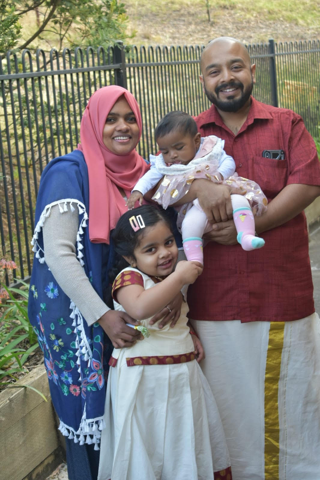 Shadiya Nellikurussi and her family moved to Bateman’s Bay in 2017. She was five months pregnant when the bushfires swept into the town [Supplied]
