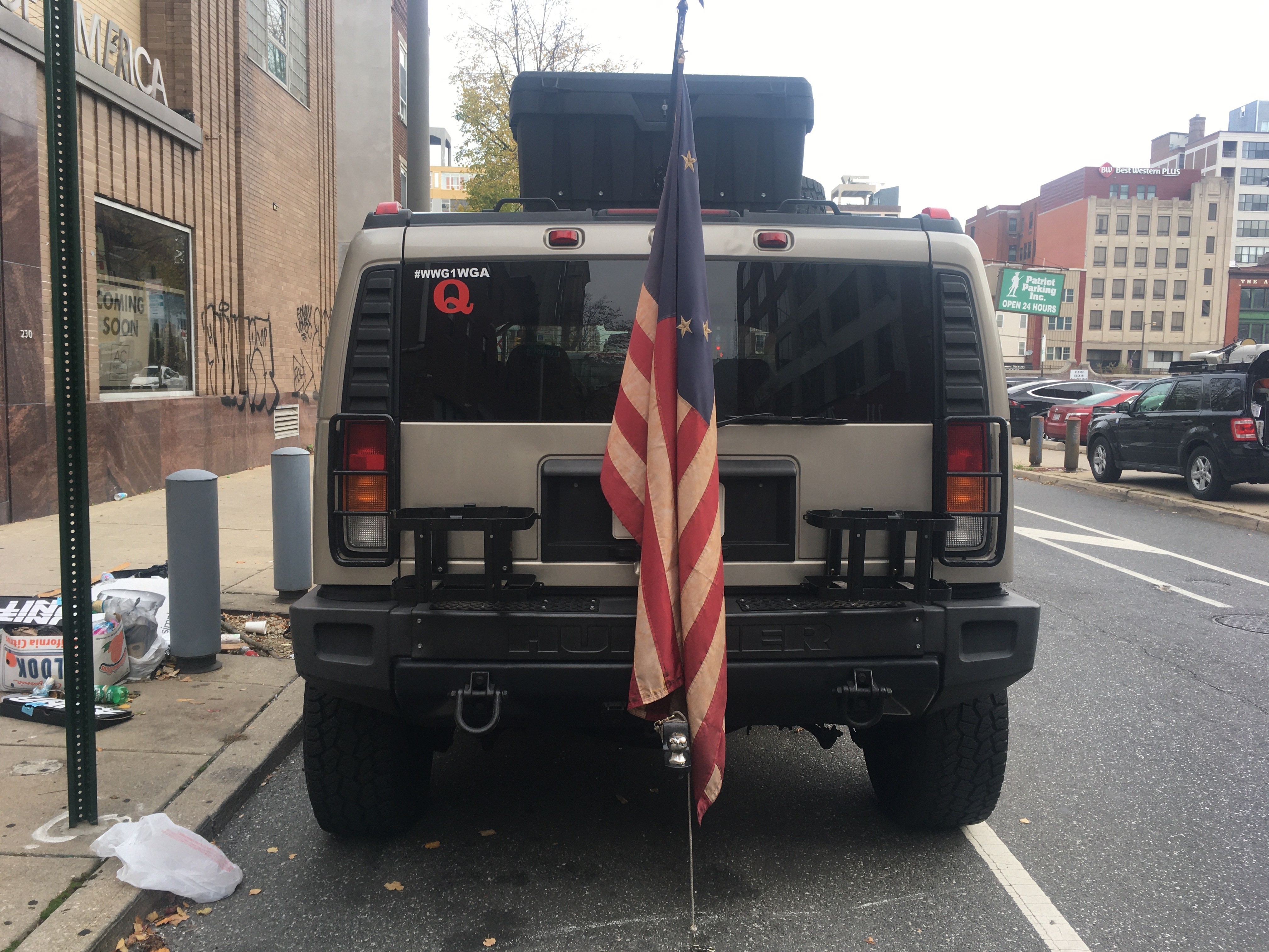 The Hummer under investigation in Philadelphia, Pennsylvania