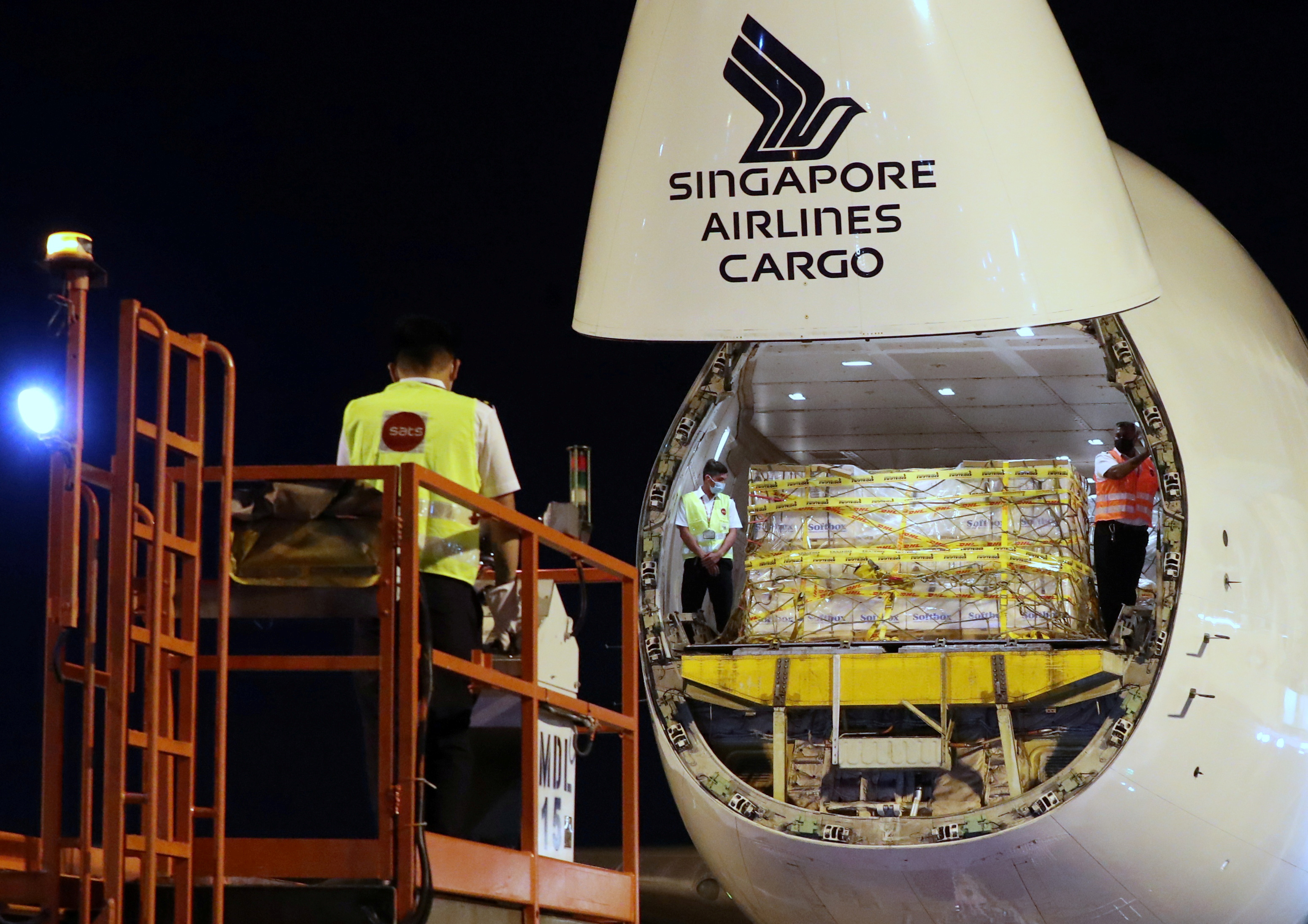 The first shipment of COVID-19 vaccine arrived in Singapore on Monday