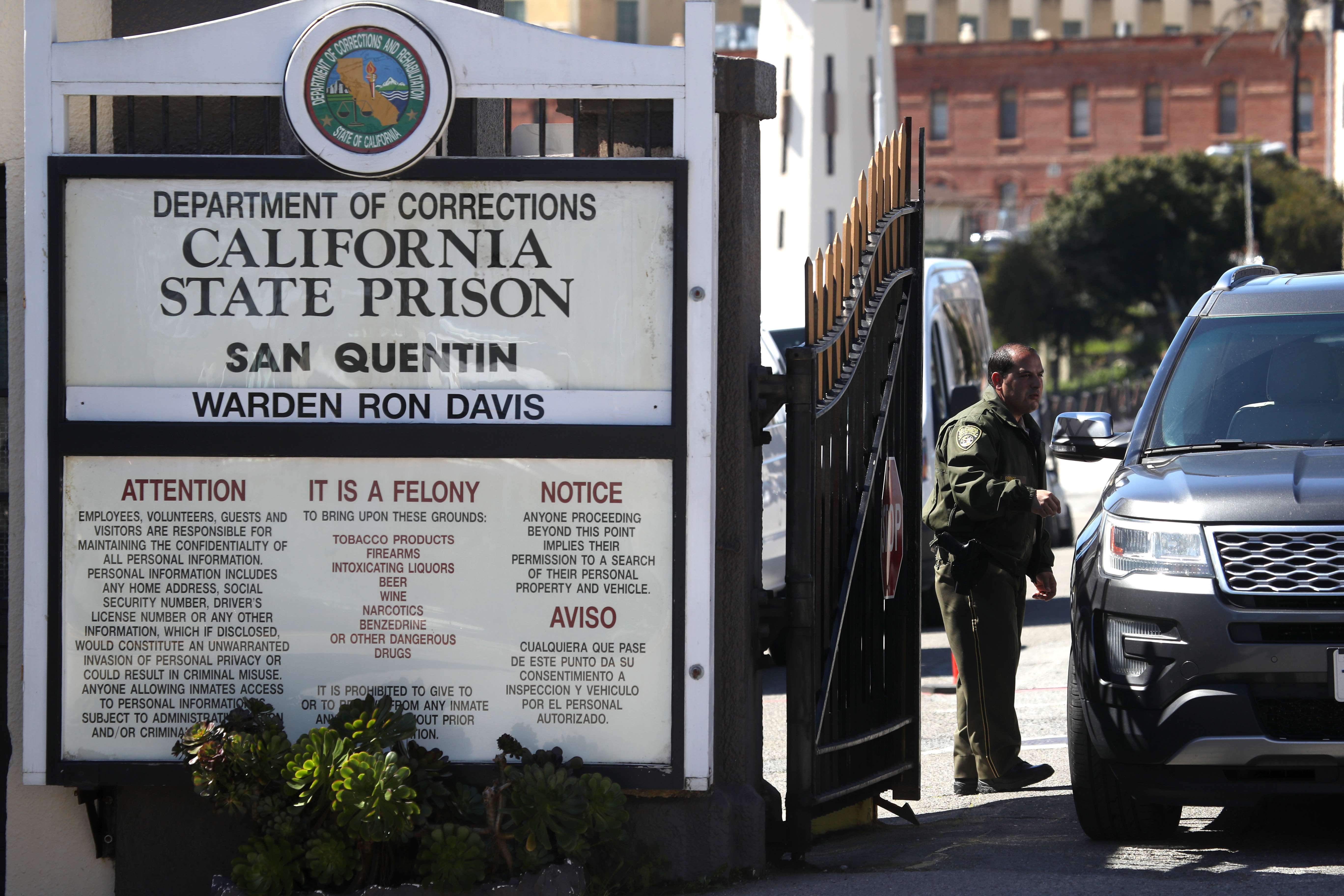 San Quentin State Prison, California, on March 13, 2019. California Governor Gavin Newsom announced he had signed an executive order to put a moratorium on California’s death penalty. California had at the time 737 people on death row, which was the largest death row population in the US