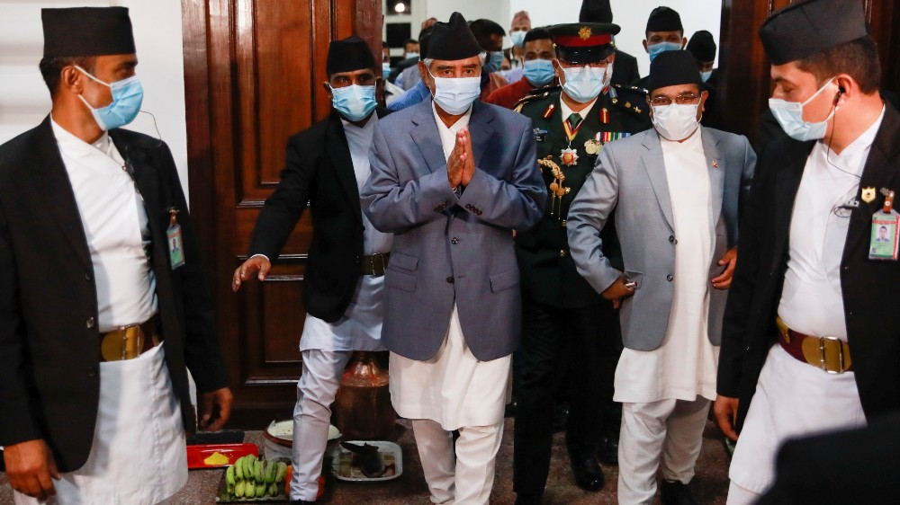 Newly appointed Prime Minister Sher Bahadur Deuba