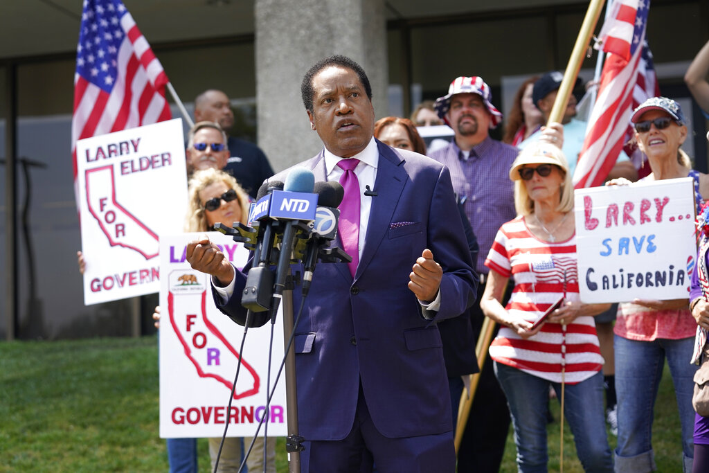 Candidate for governor and radio talk show host Larry Elder emerged to dominate the Republican field in the California recall election that could remove Democratic Governor Gavin Newsom from office