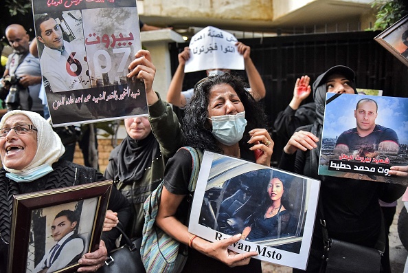 Relatives of the Beirut blast victims demand justice for their relatives