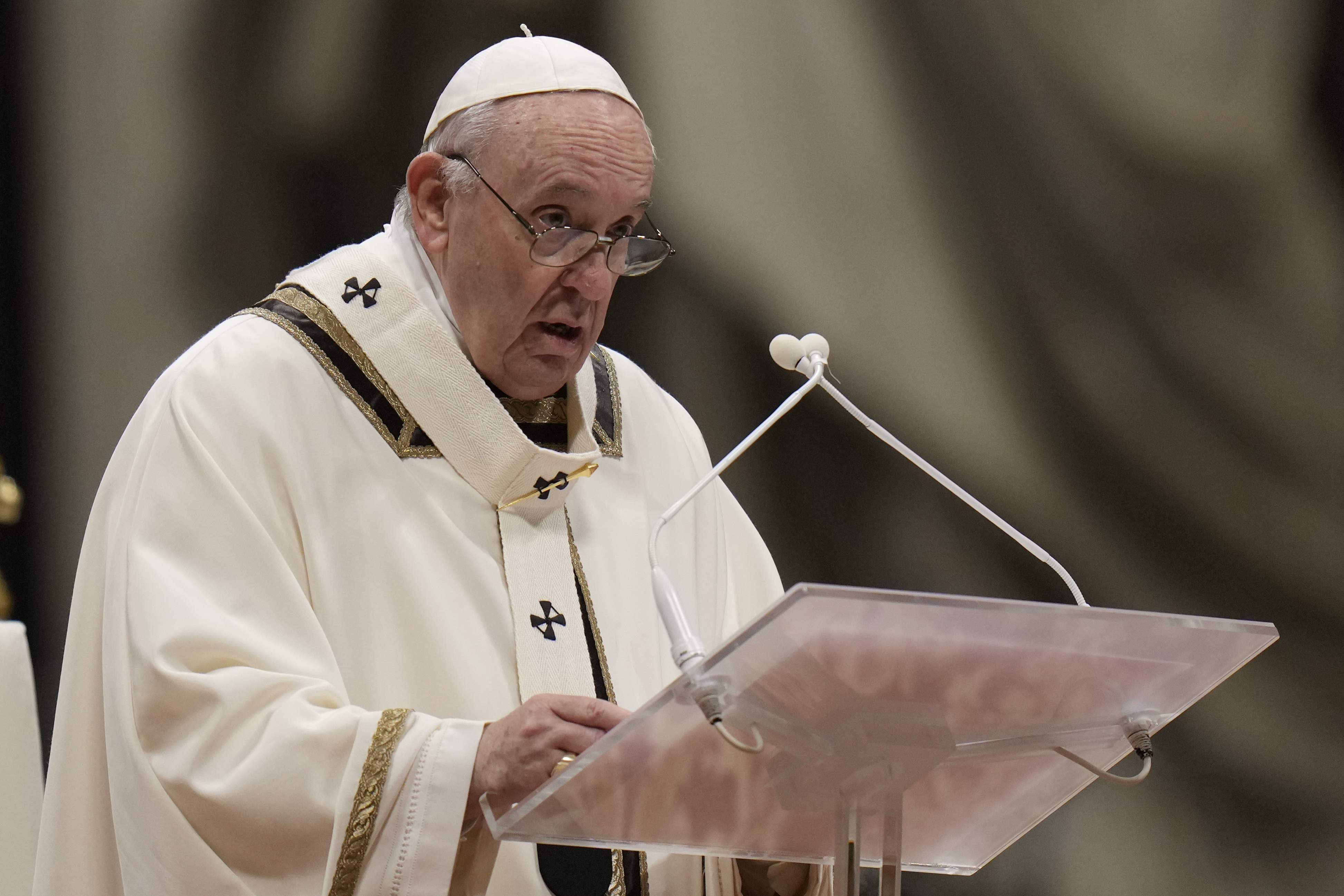 Pope Francis celebrates Christmas Eve Mass