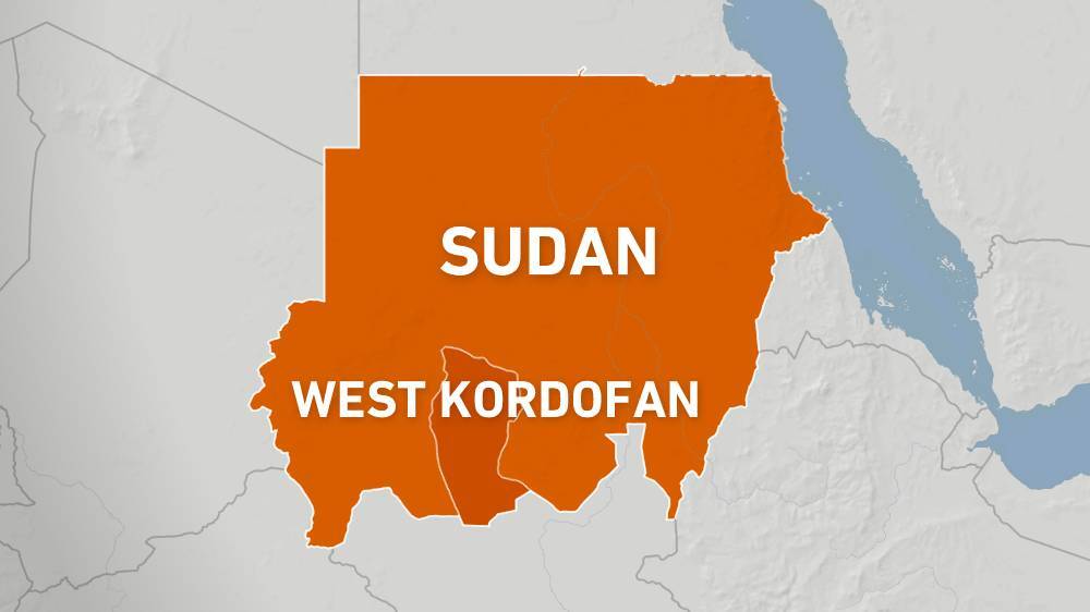 Map of Sudan showing West Kordofan state