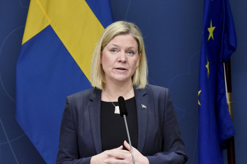 Sweden's Prime Minister Magdalena Andersson