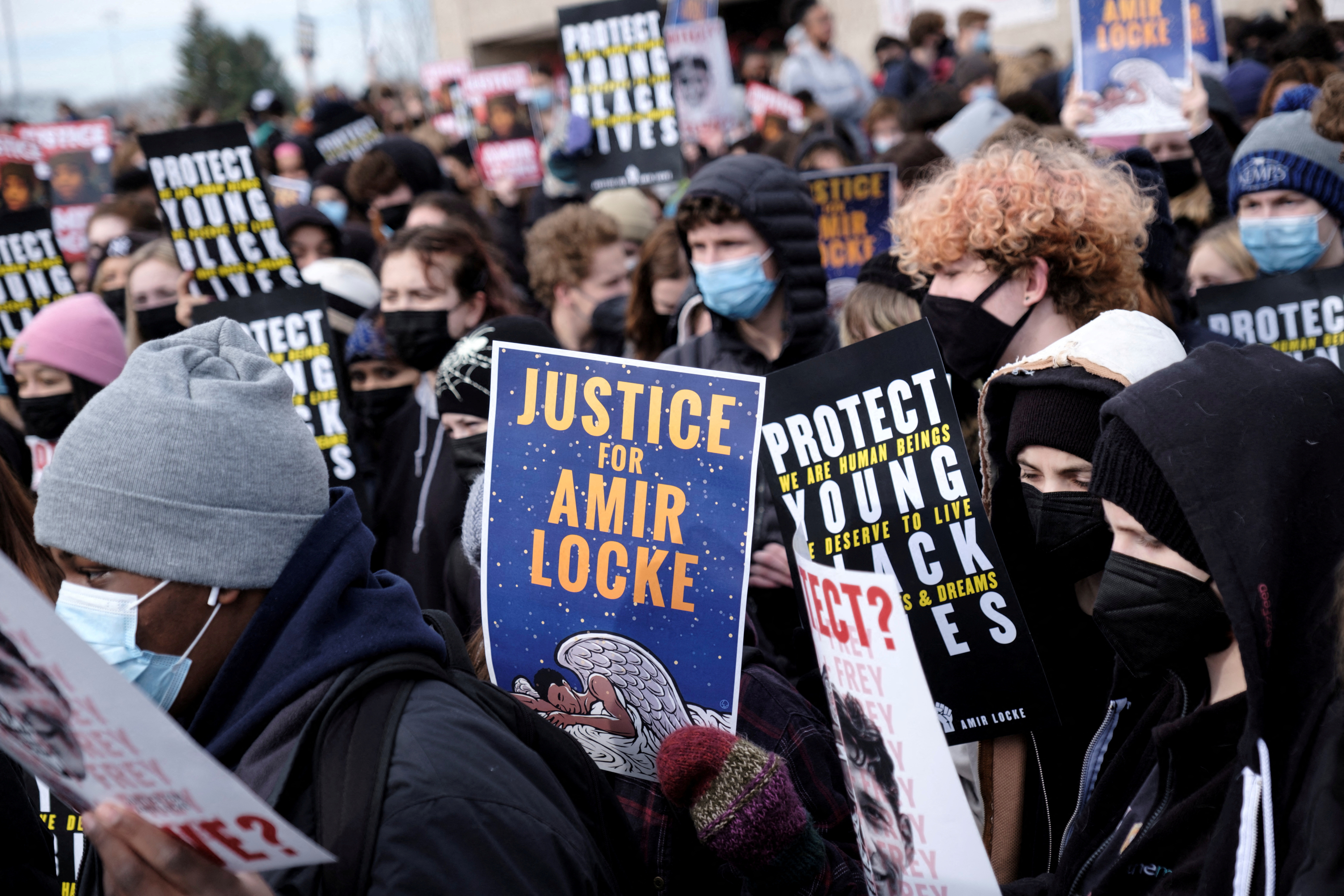 Amir Locke protesters