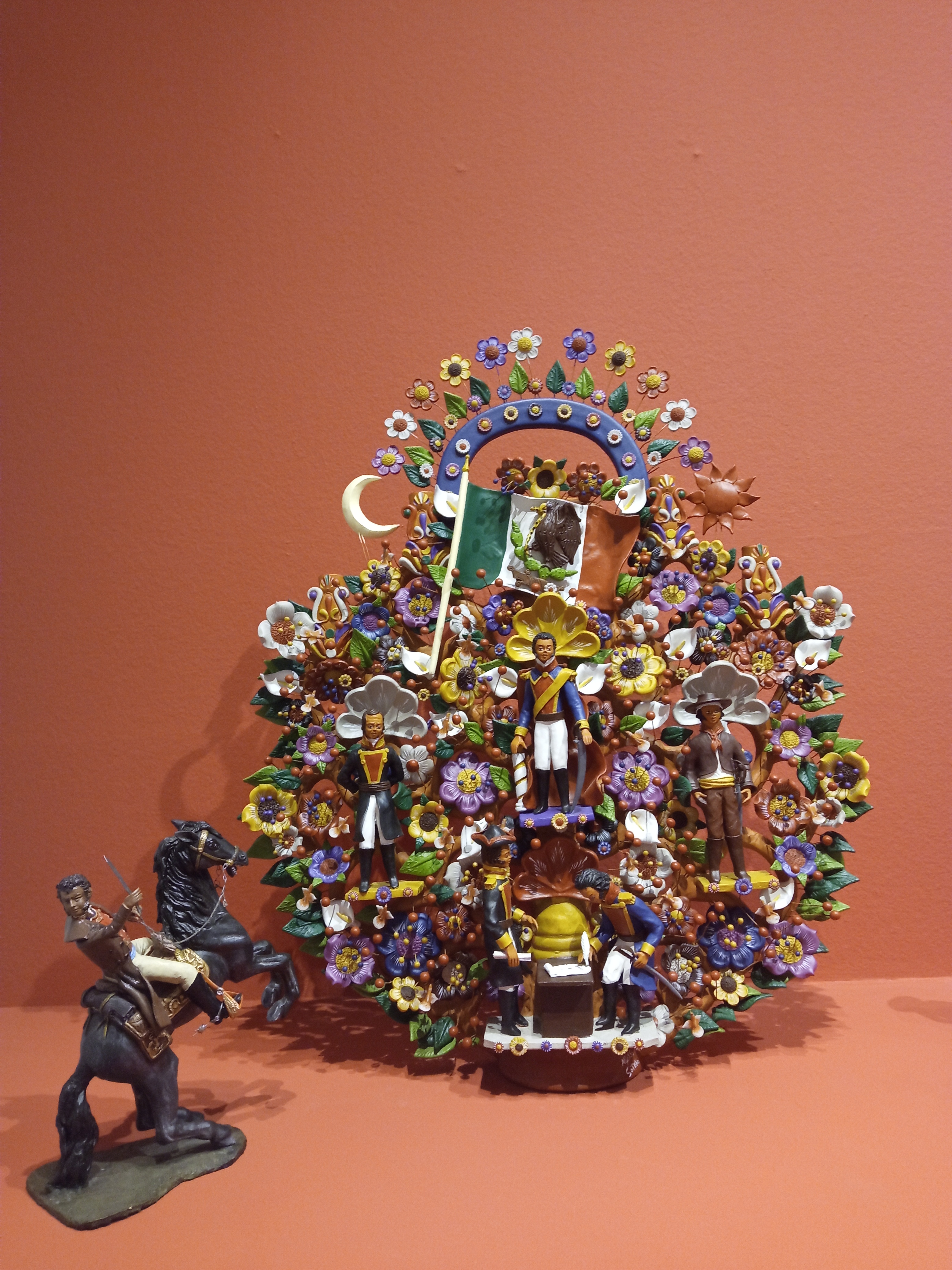 Artist José Alfonso Soteno Fernández’s work titled Tree of Life, currently on display at the Fomento Cultural Citibanamex, Iturbide Palace, Mexico City
