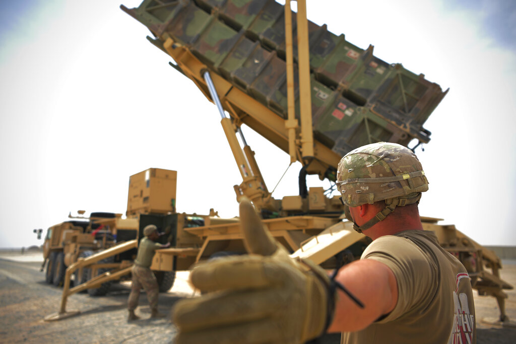 A Patriot missile battery at Al-Dhafra Air Base in Abu Dhabi