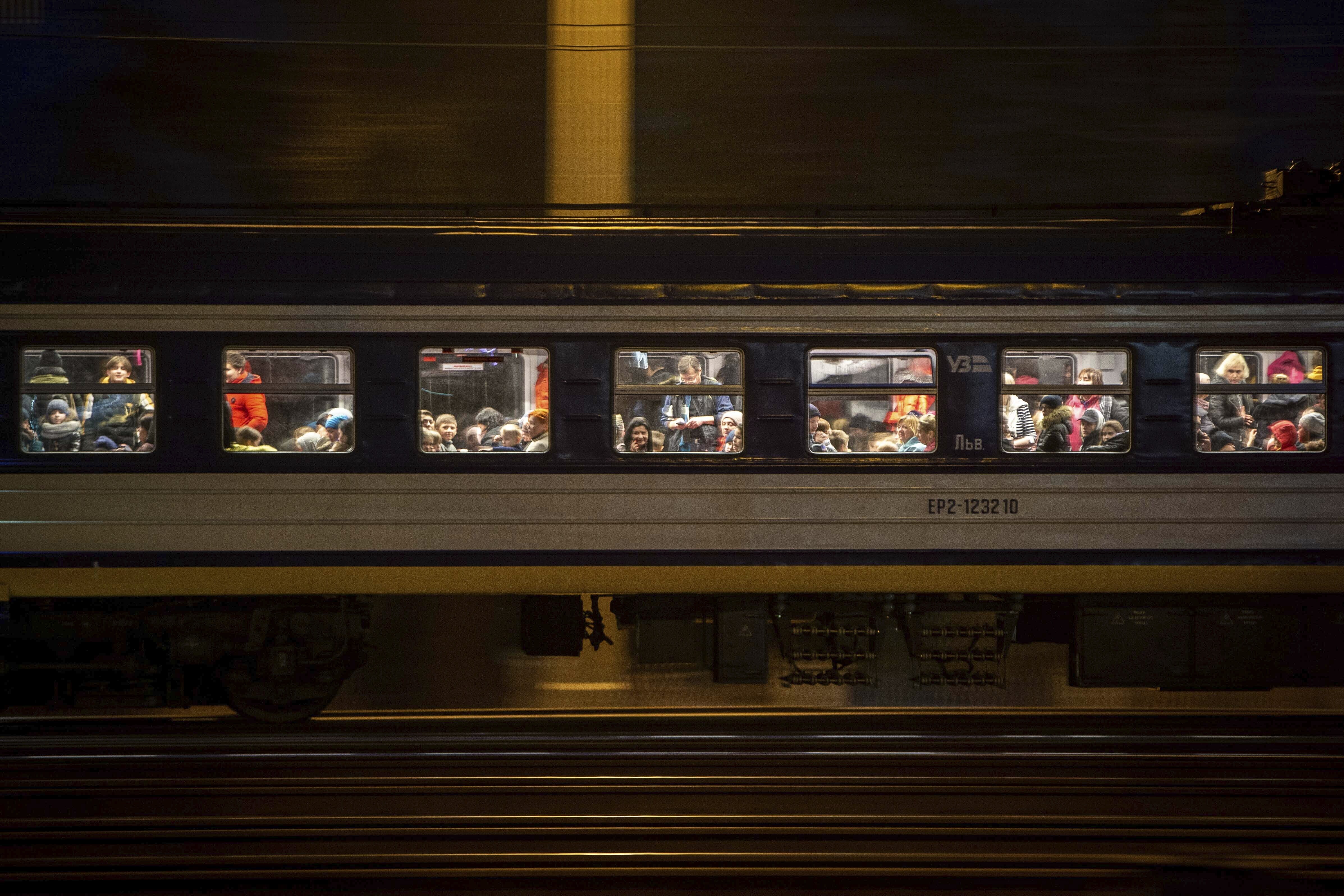People in a train