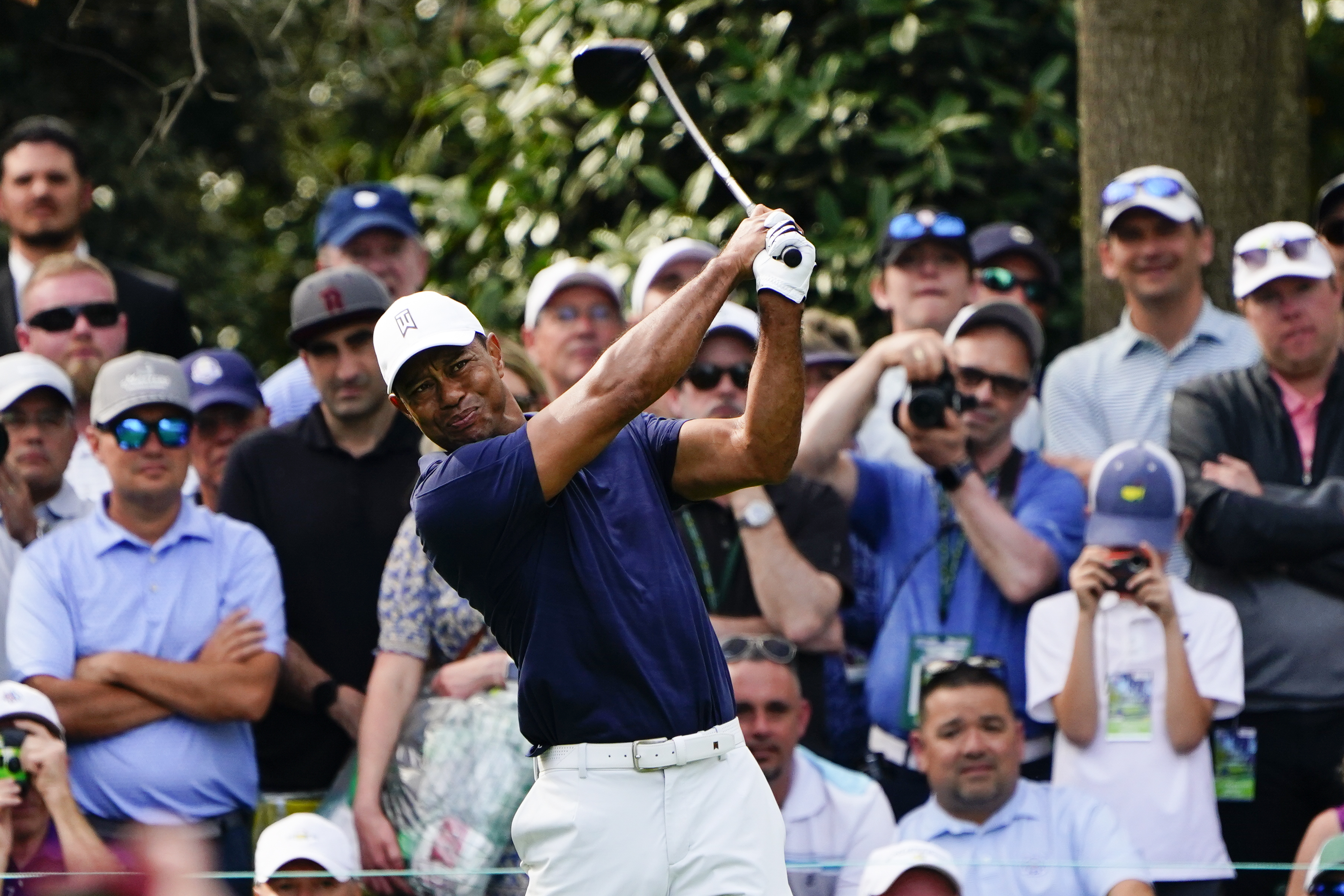 Tiger Woods practicing