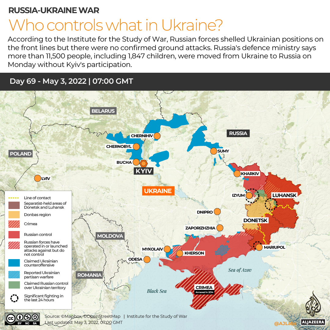 Ukraine control map