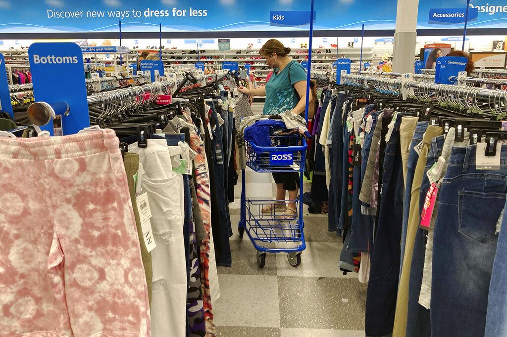 A consumer shops at a retail store in Morton Grove, Illinois