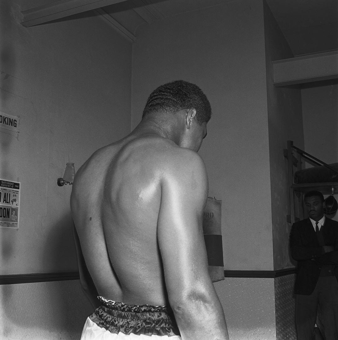 Muhammed Ali preparing for his fight against Brian London at Earls Court, London, 1966