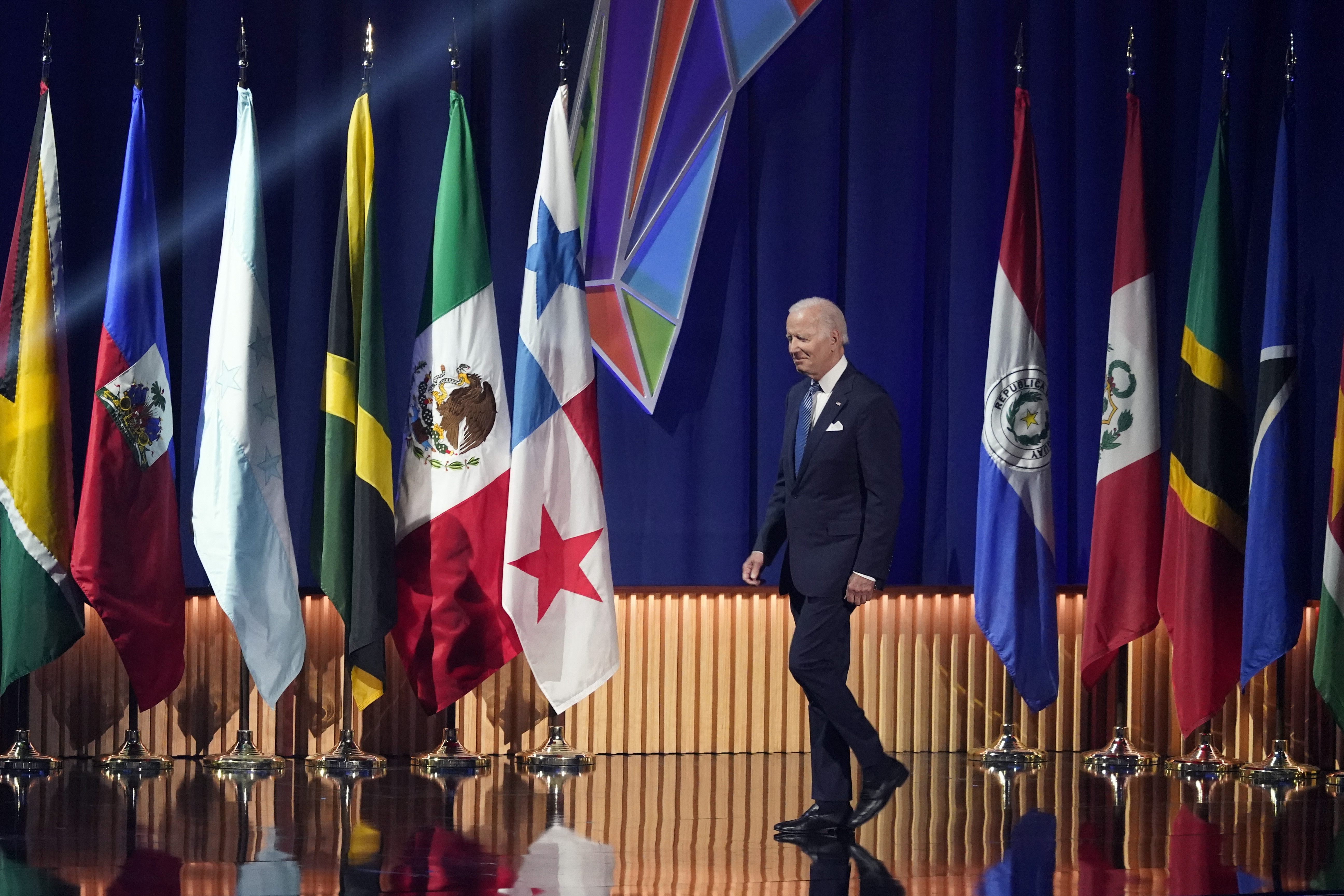 President Joe Biden gave a speech during the opening ceremony at the Summit of the Americas on June 8, 2022, in Los Angeles