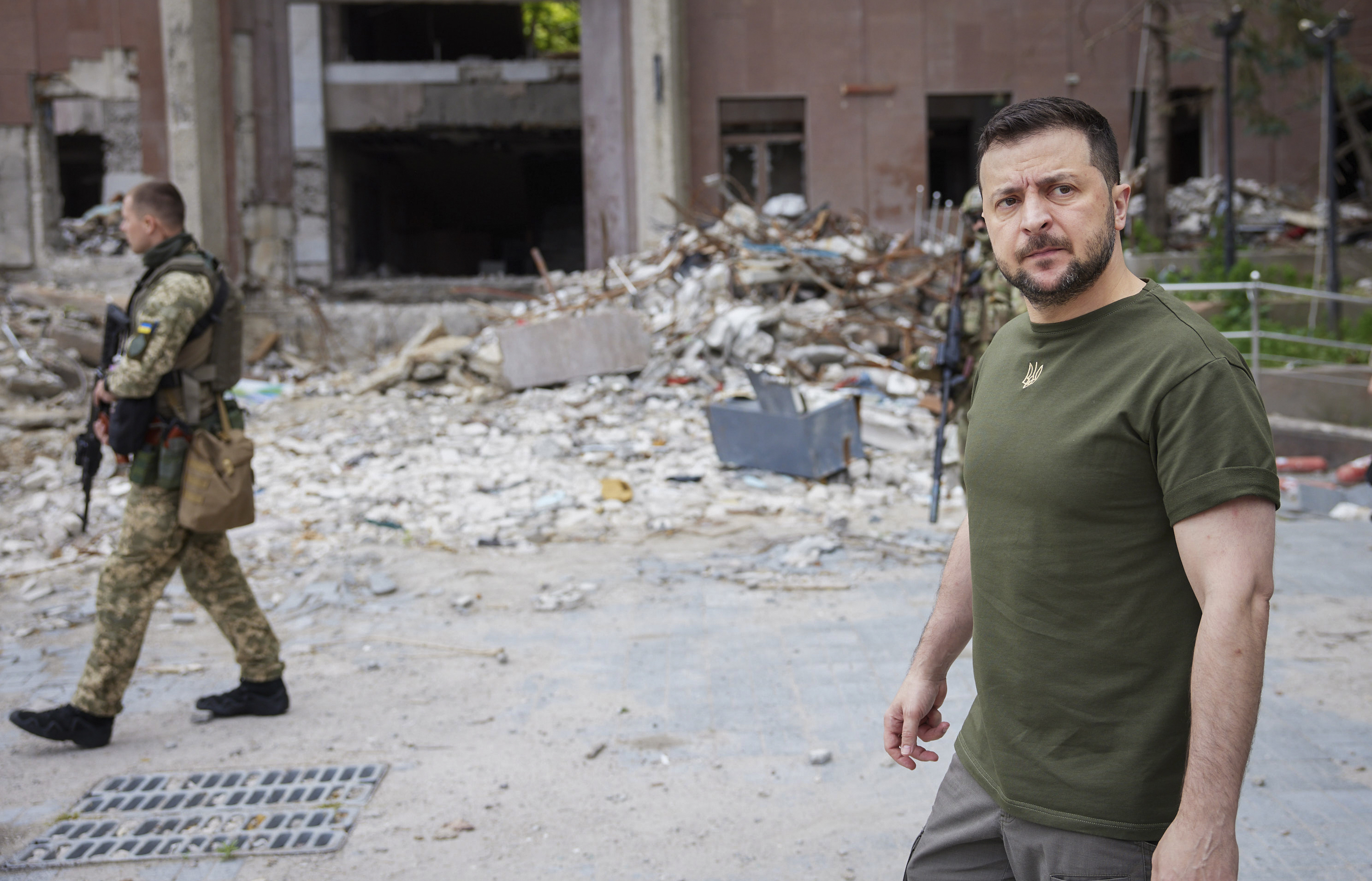 Ukraine's President Volodymyr Zelenskyy visited Mykolaiv in southern Ukraine on Saturday