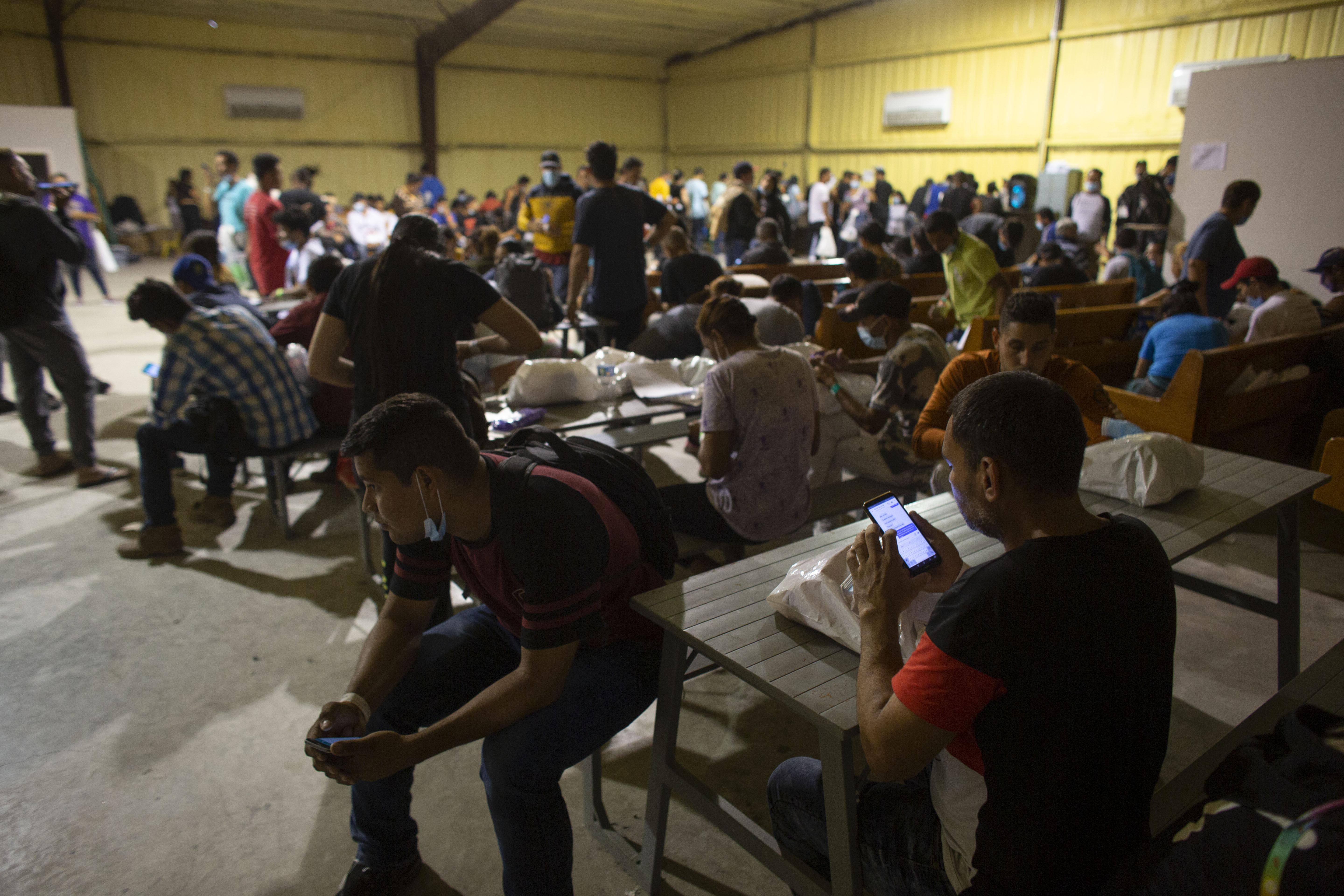 Migrants waiting