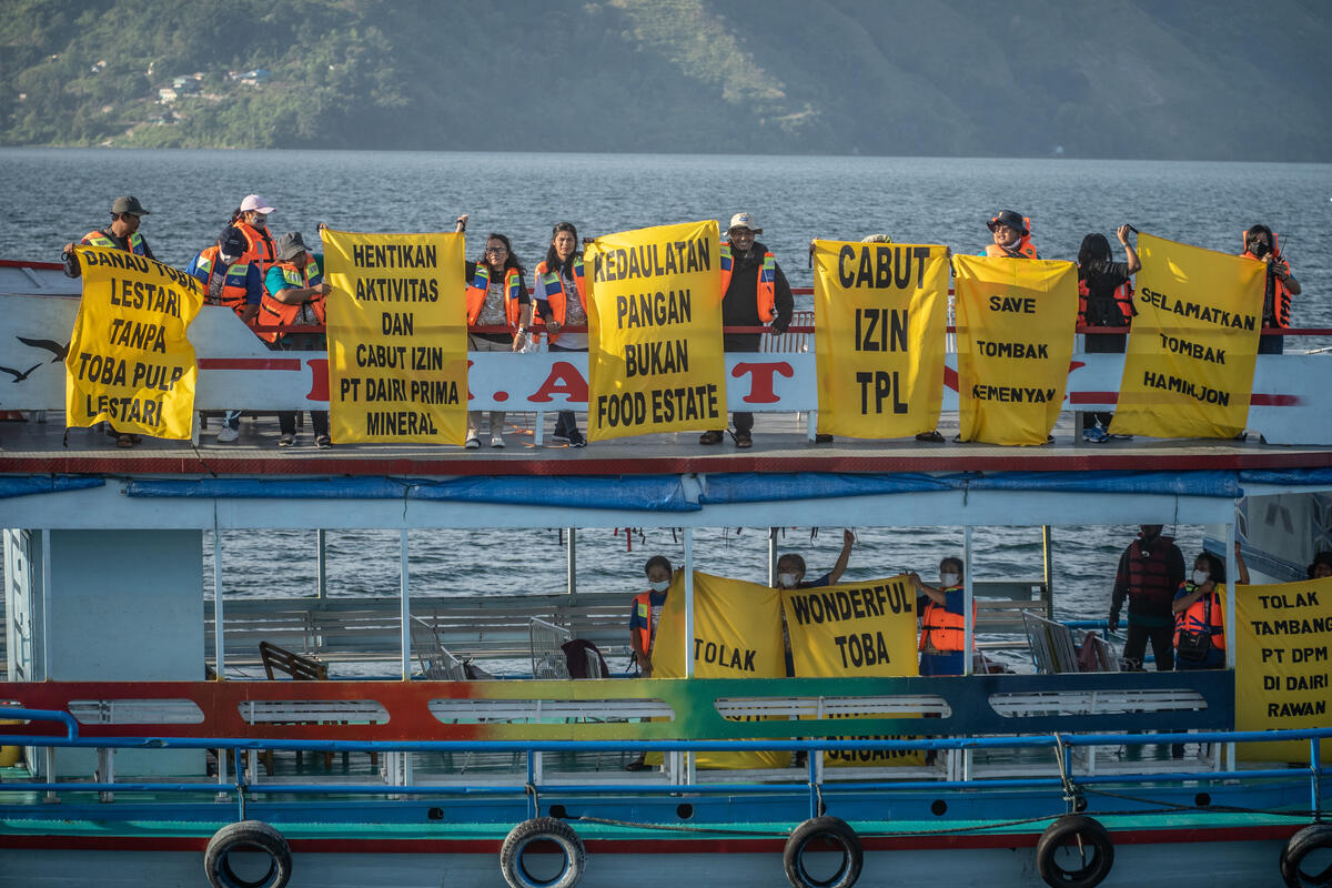 Activists say the W20 Summit has not addressed key issues affecting women in North Sumatra such as deforestation [Courtesy of Greenpeace Indonesia]
