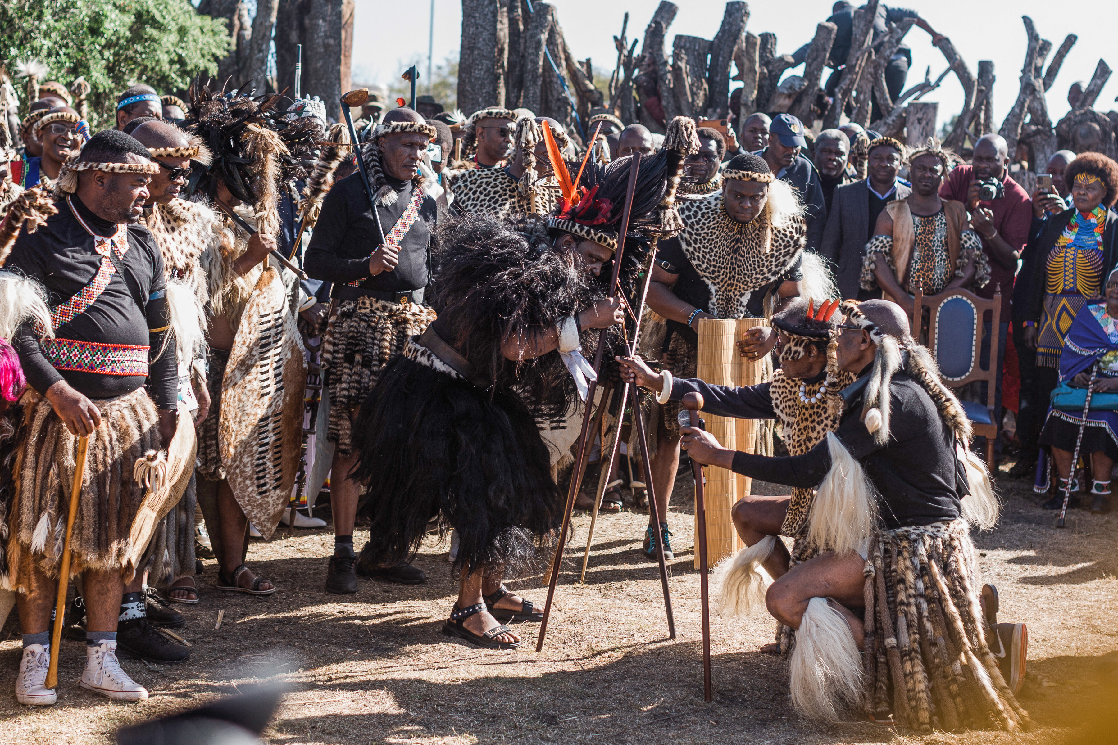 Thousands of people gathered at the Zulu royal palace in South Africa on Saturday