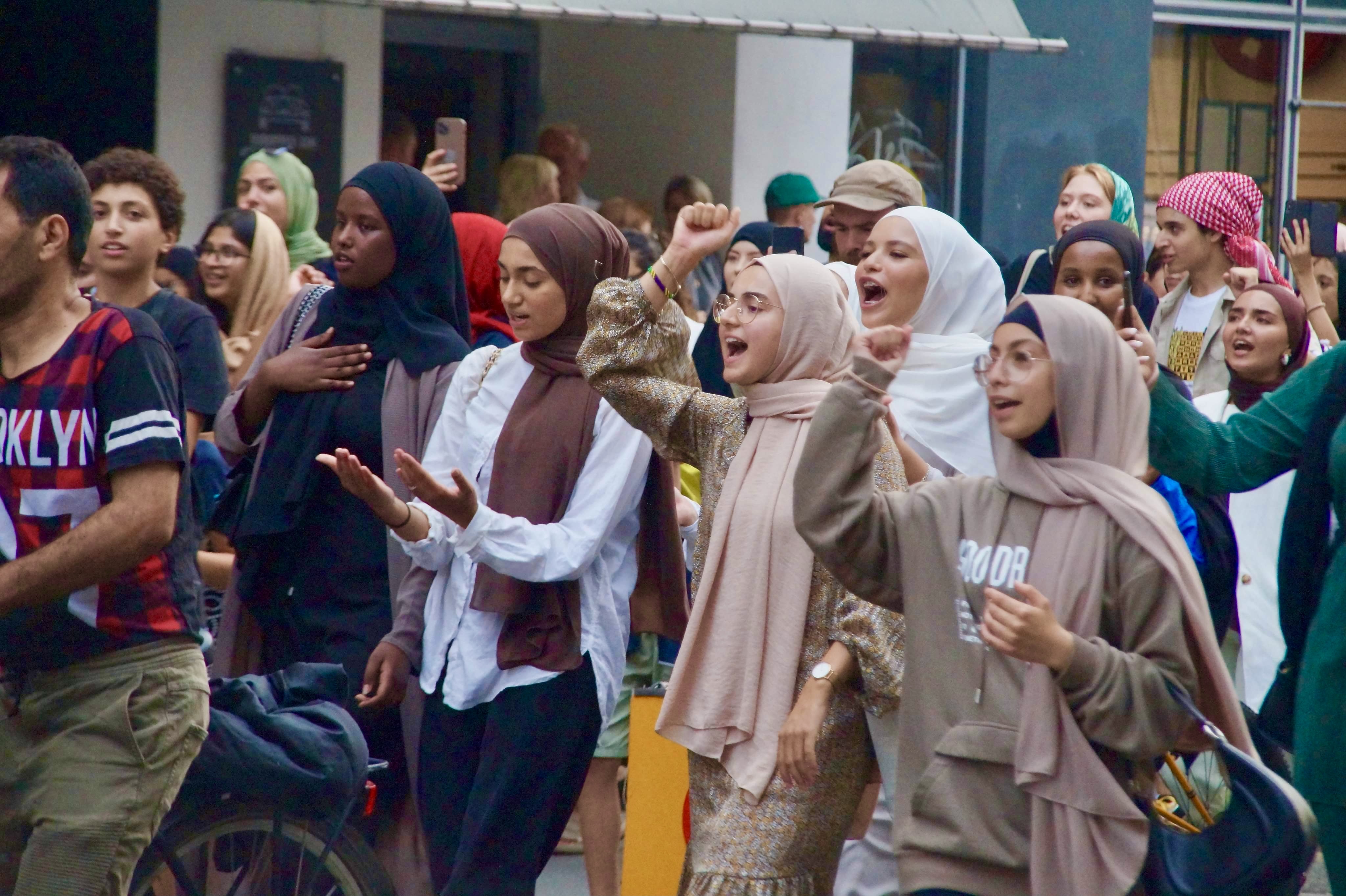 Hijab ban protest