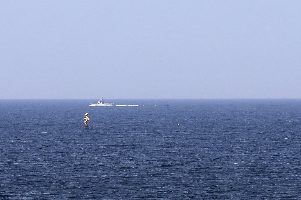 Israeli military boat patrols Mediterranean waters