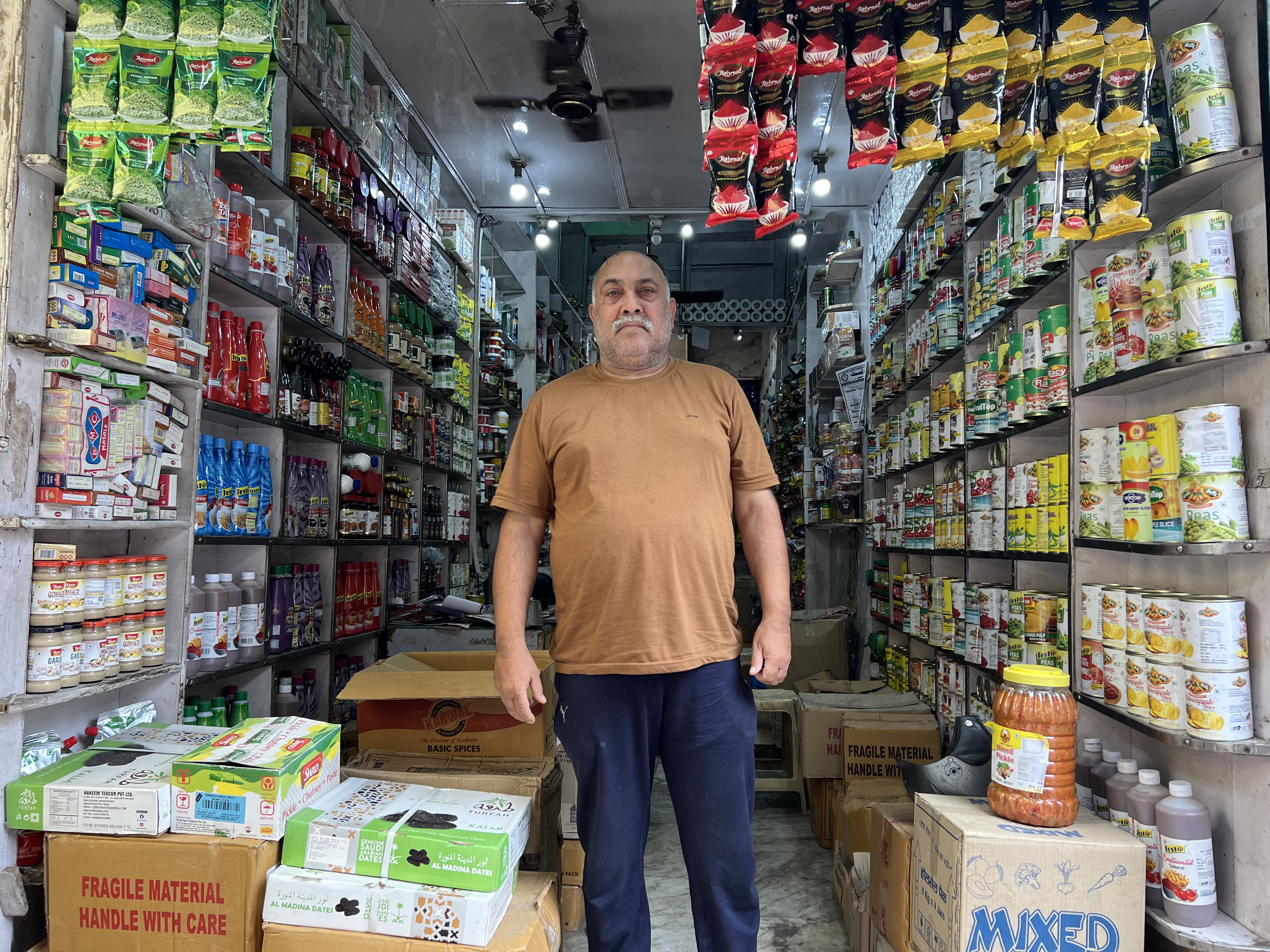 Showkat Hussain, Kakroo’s friend, and neighbour runs a spice shop in the Koker Bazar locality and used to play football with him in his childhood