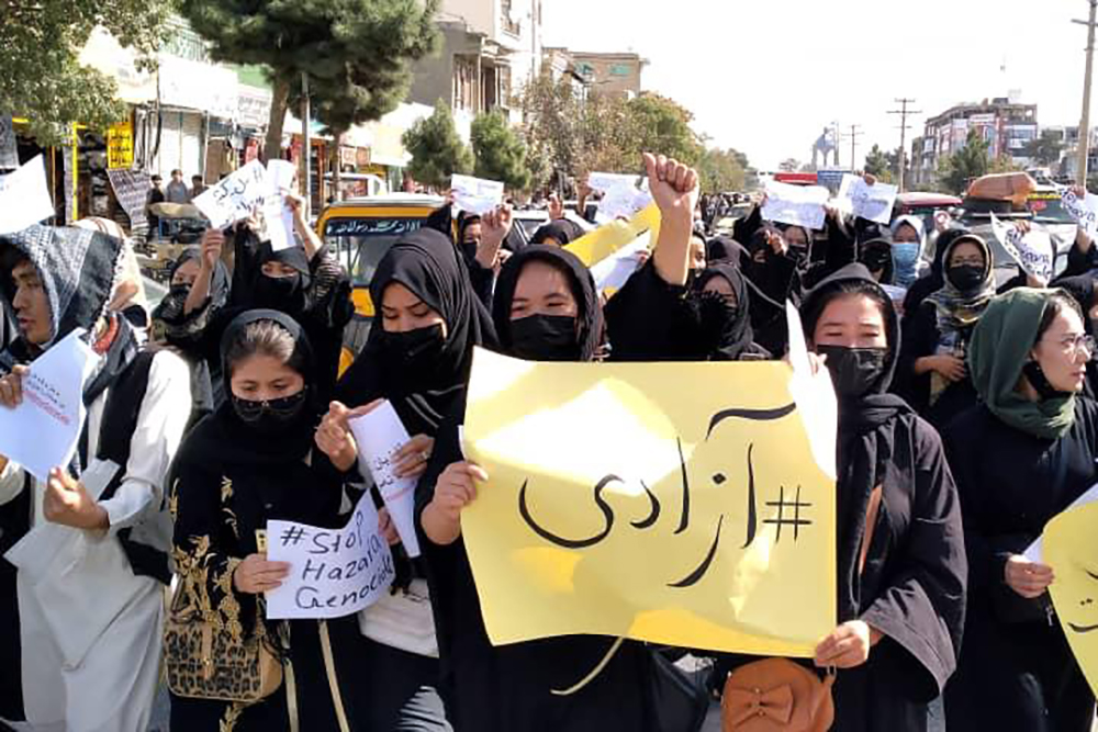 University students across Afghan cities take to street protesting Hazara students bombing