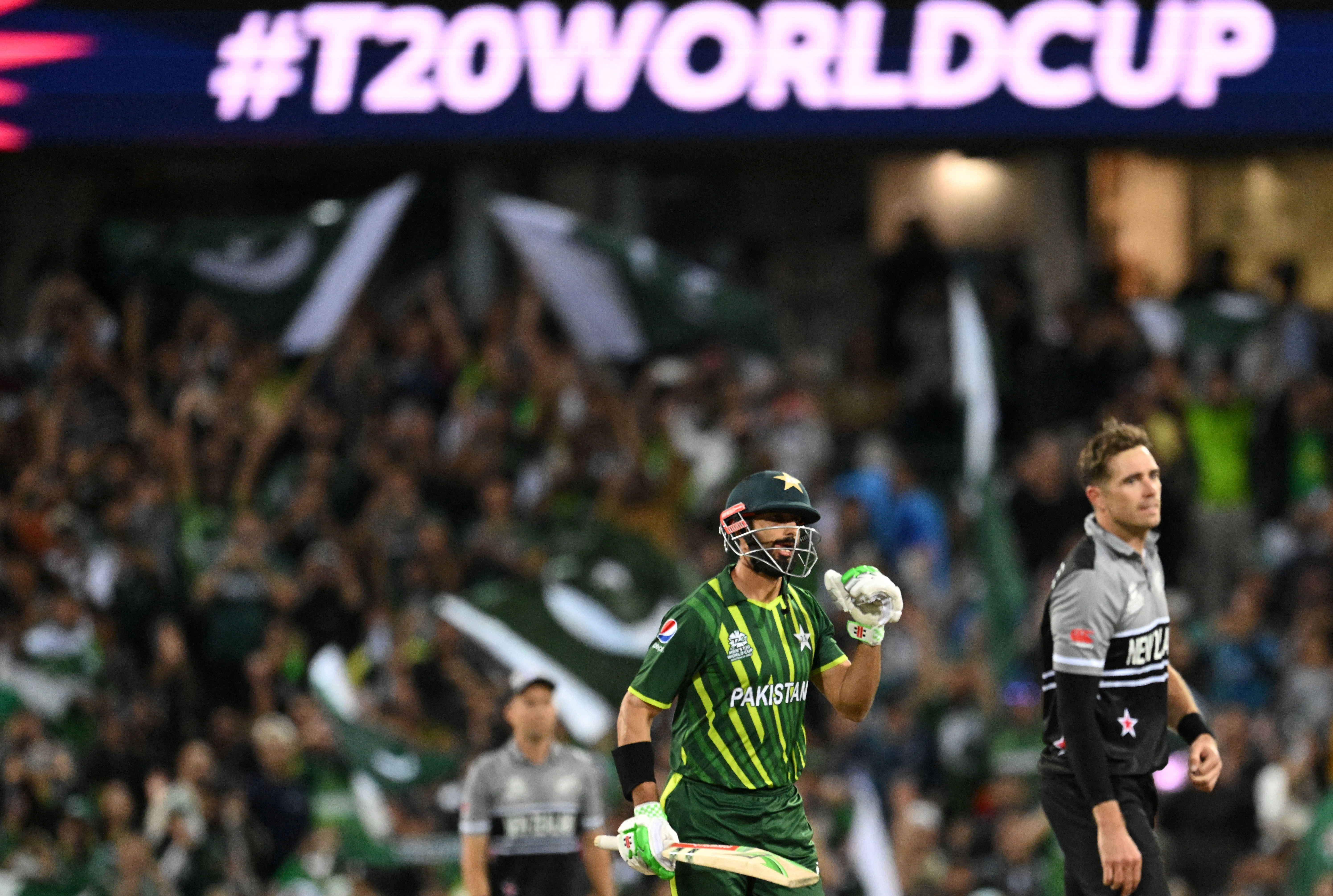 Routine win: Pakistan beating New Zealand in a World Cup semi-final [Reuters]