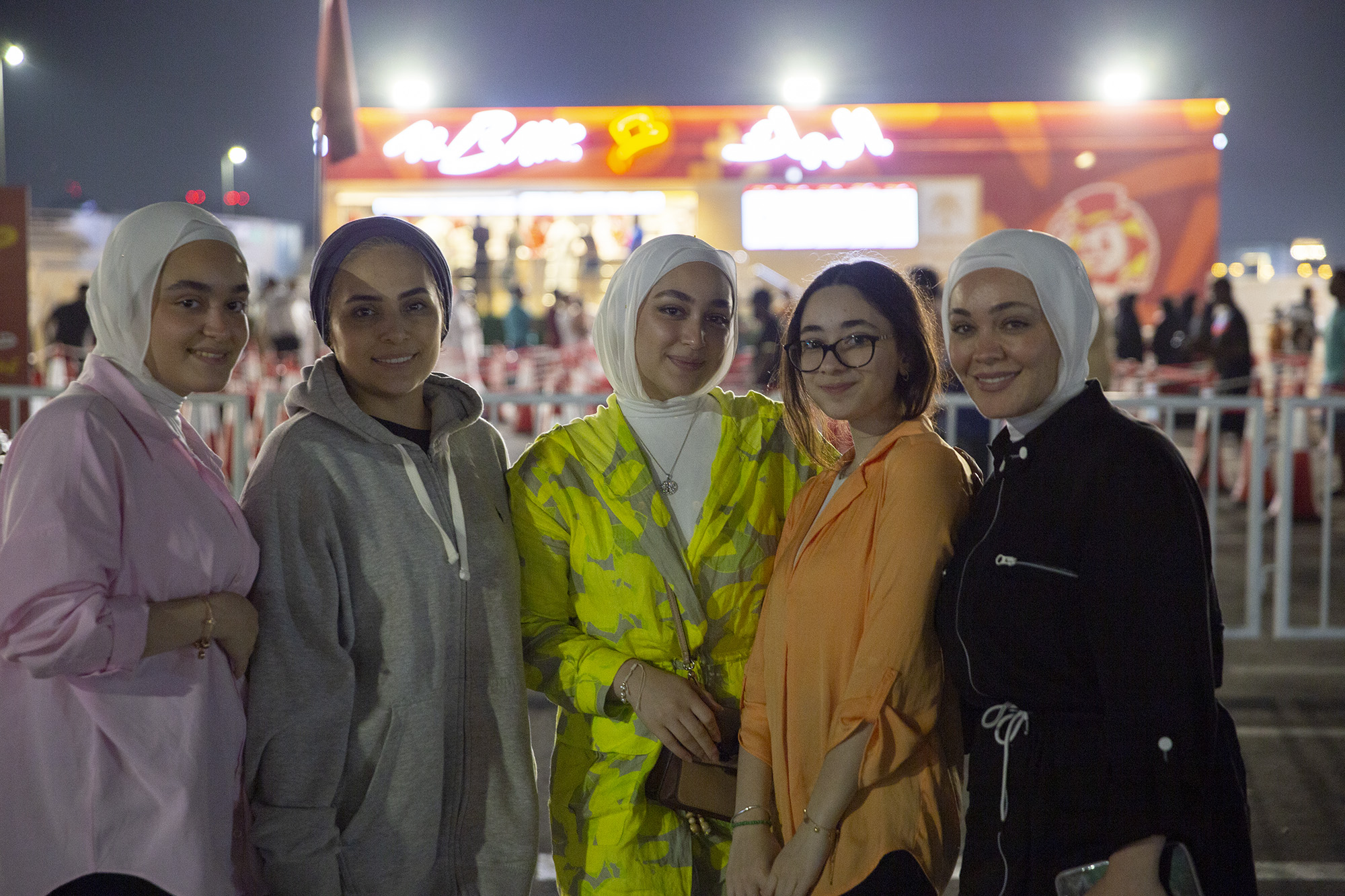 Sara Abed (centre) and her family are delighted that the World Cup has brought much more than just football action to Qatar