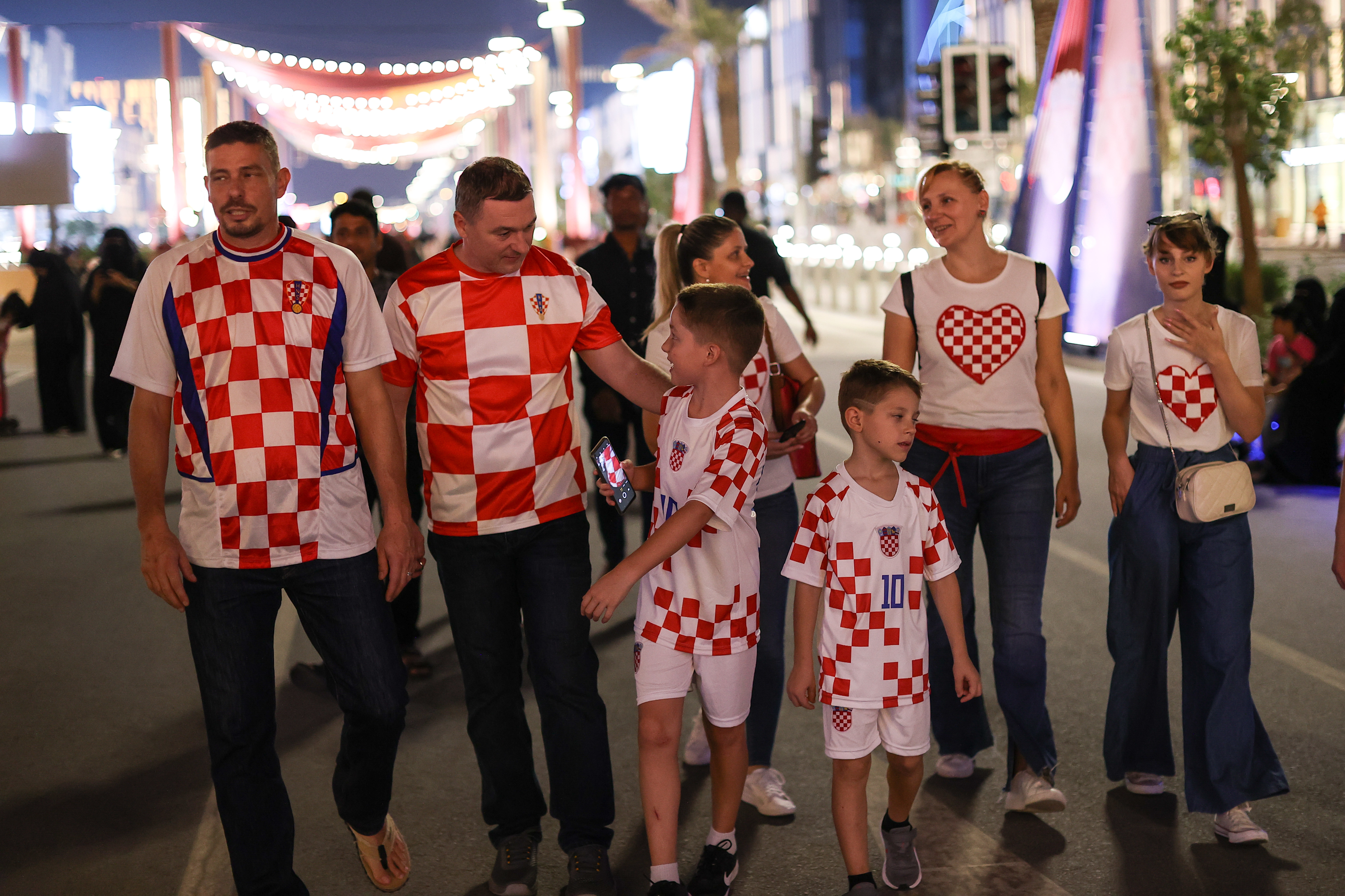 Families enjoying the festivities before the World Cup begins
