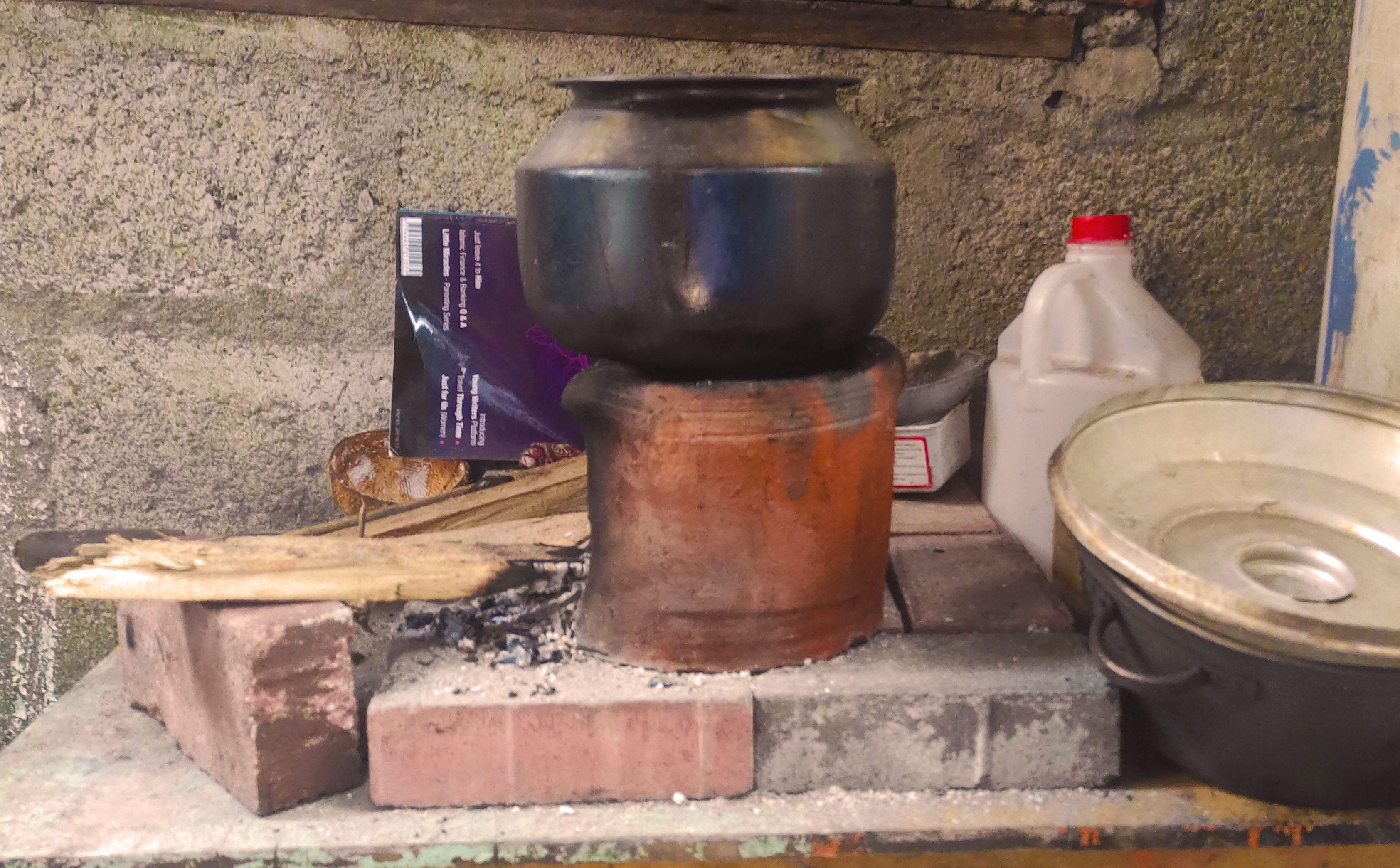 A firewood stove