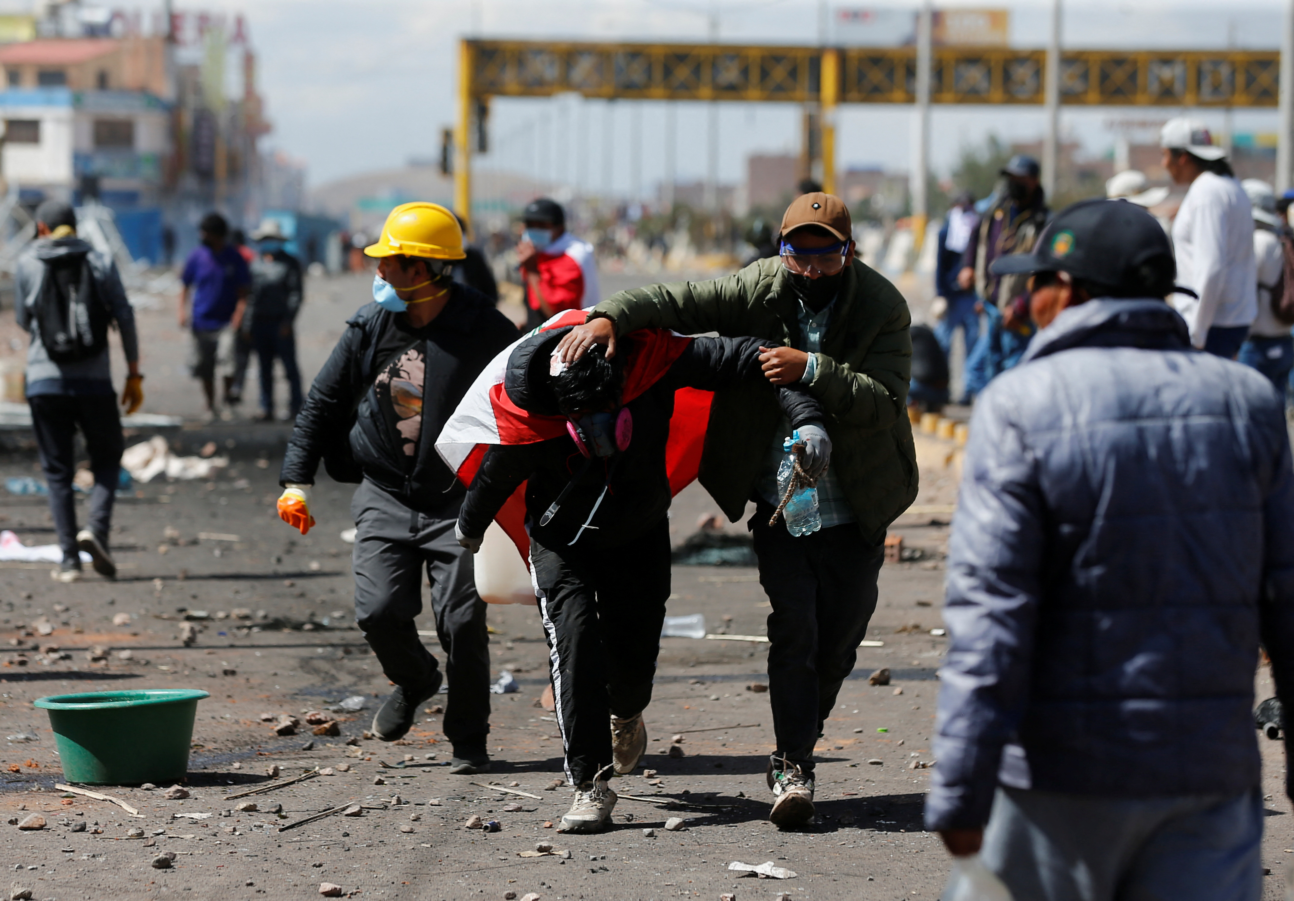 Riot police clash with anti-government protesters