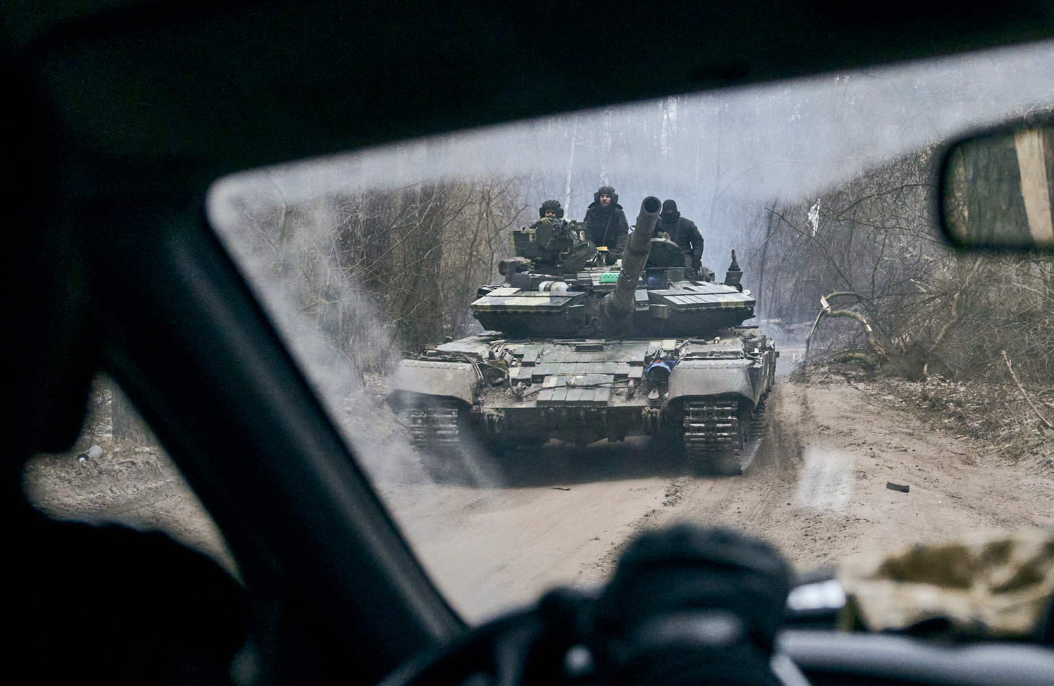 A Ukrainian tank
