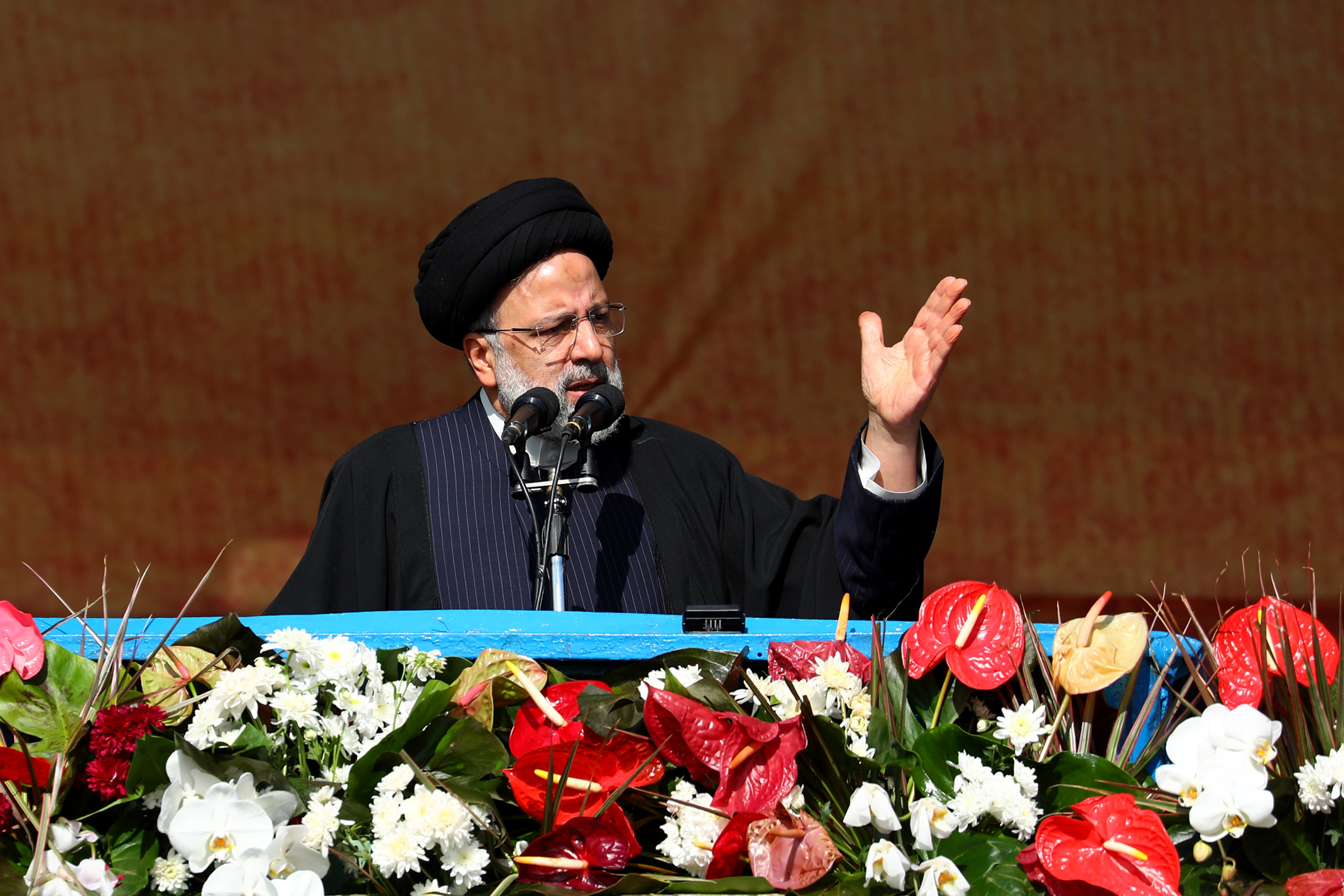 A handout picture provided by the Iranian presidency shows President Ibrahim Raisi