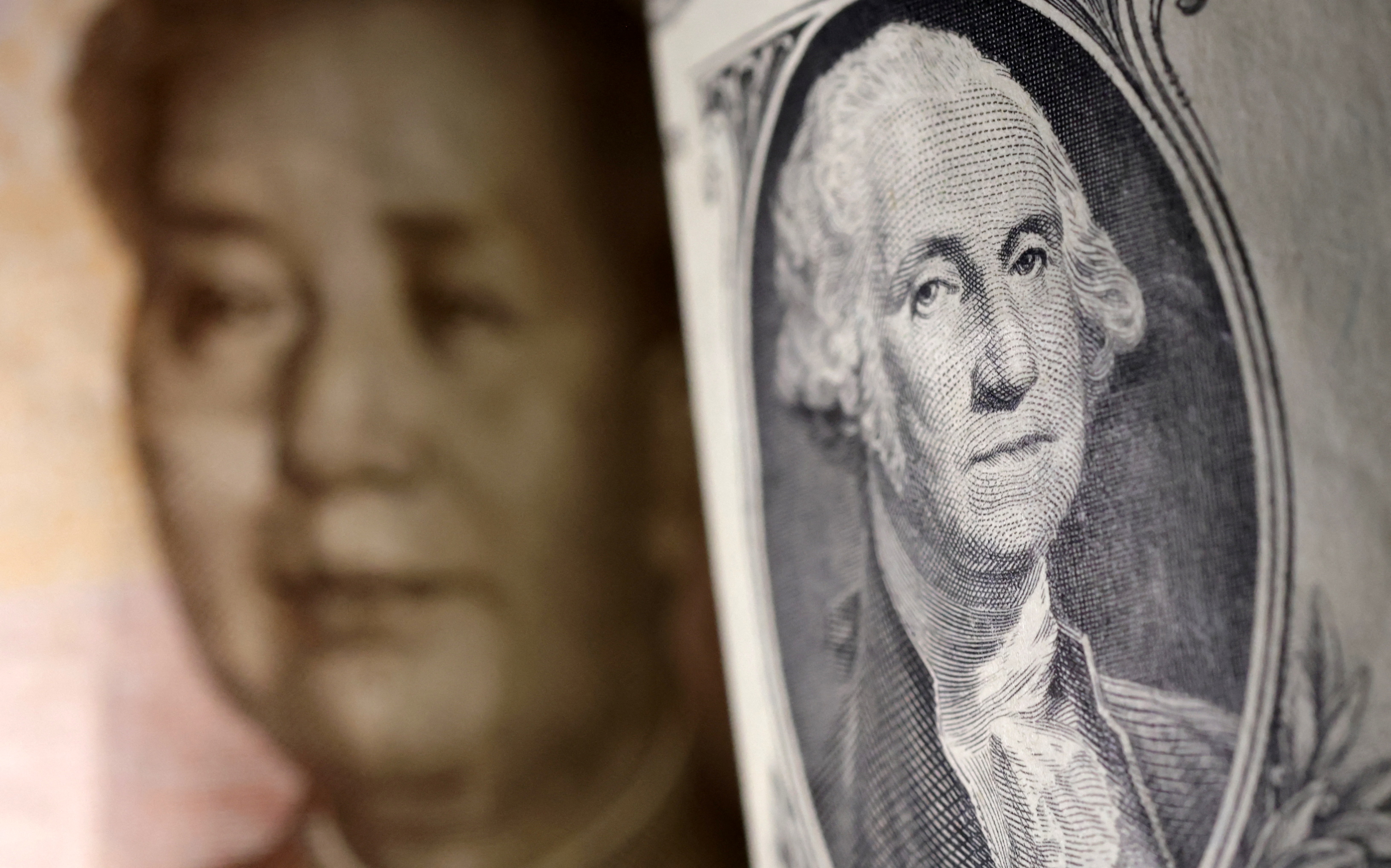 Chinese yuan and US dollar