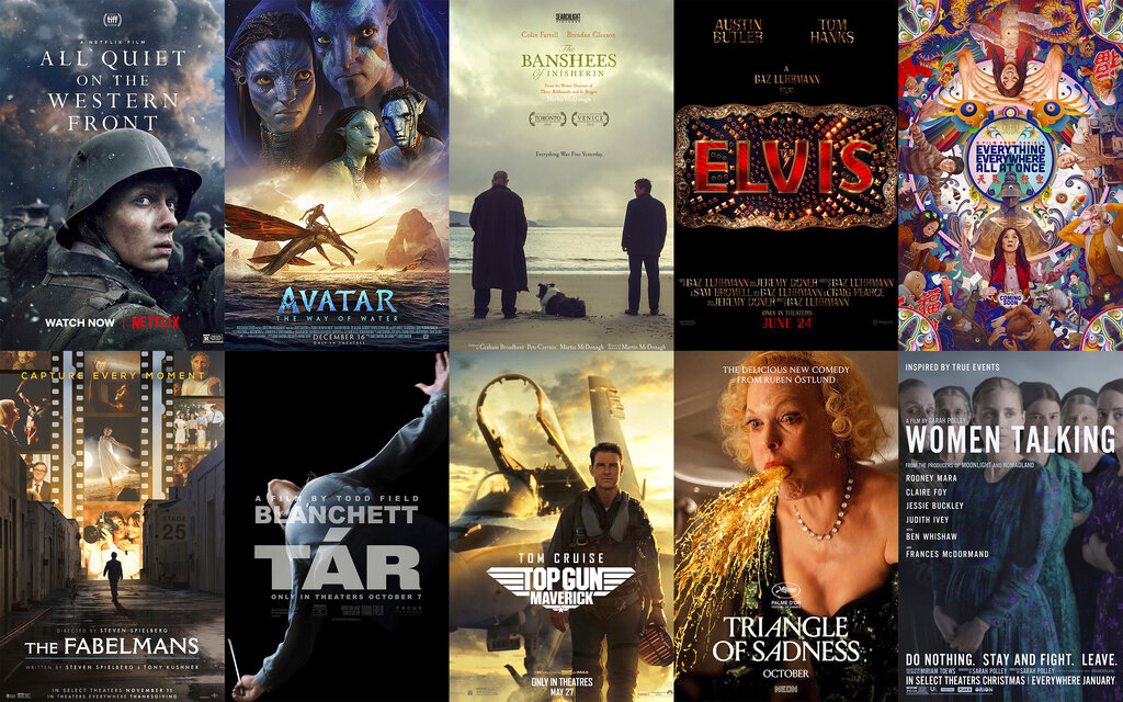 Posters of various films nominated for Best Picture