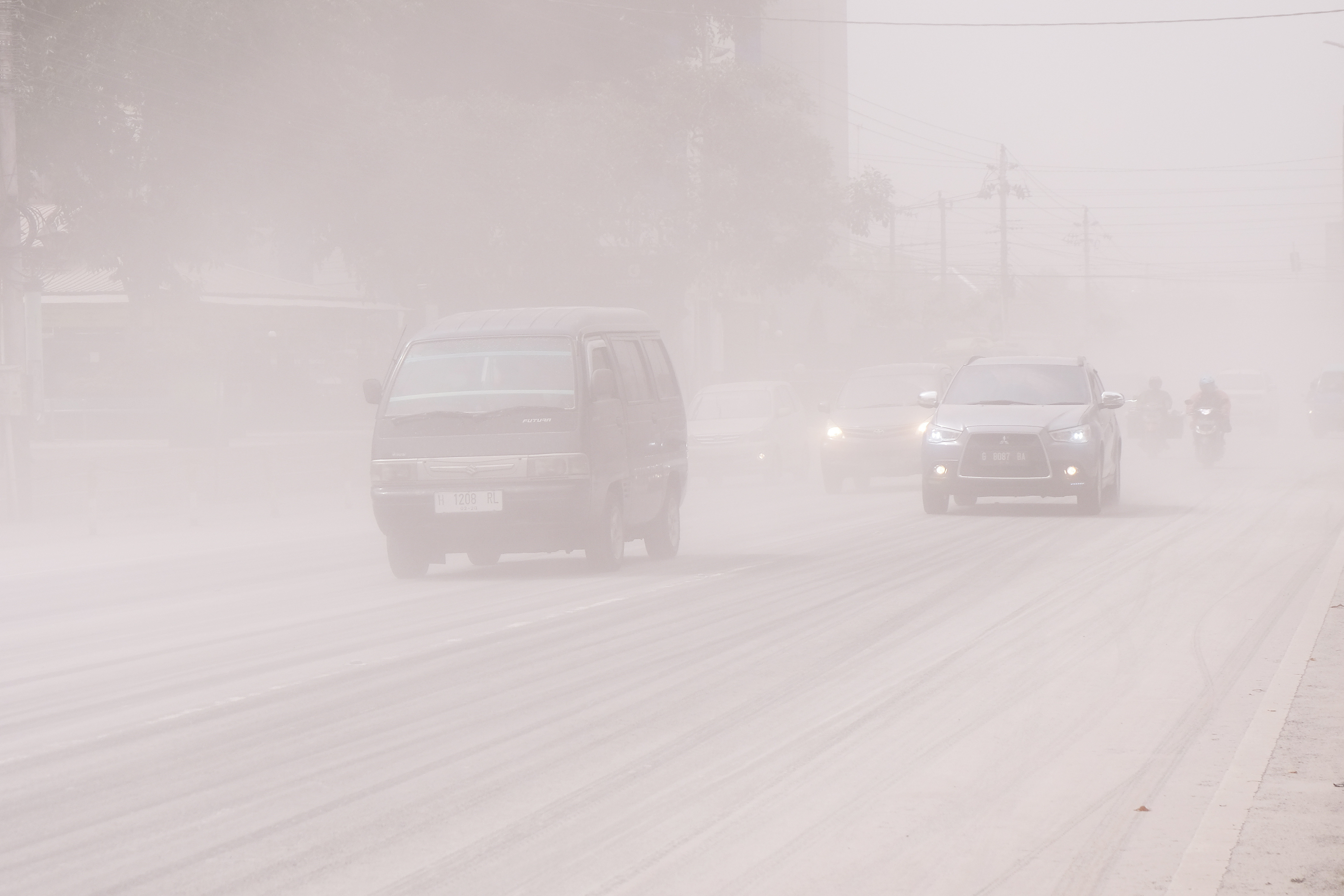 Authorities said at least eight villages near the volcano have been affected by ash