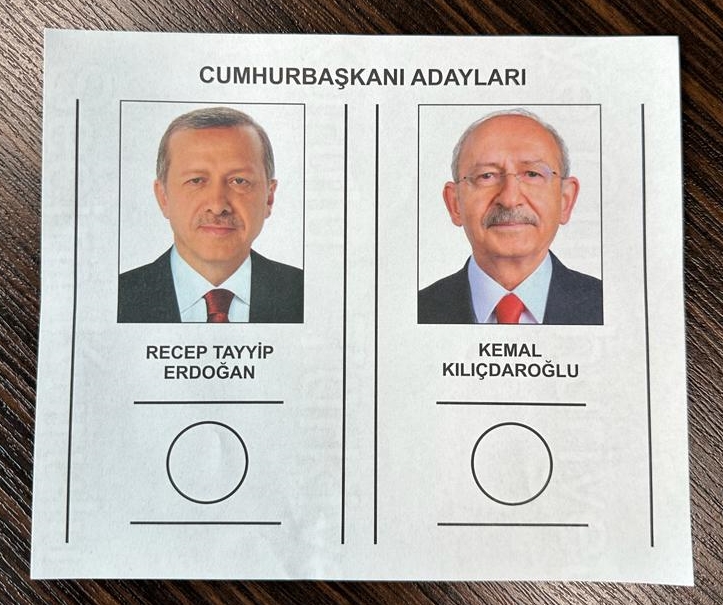 Ballot of second round of Turkey election