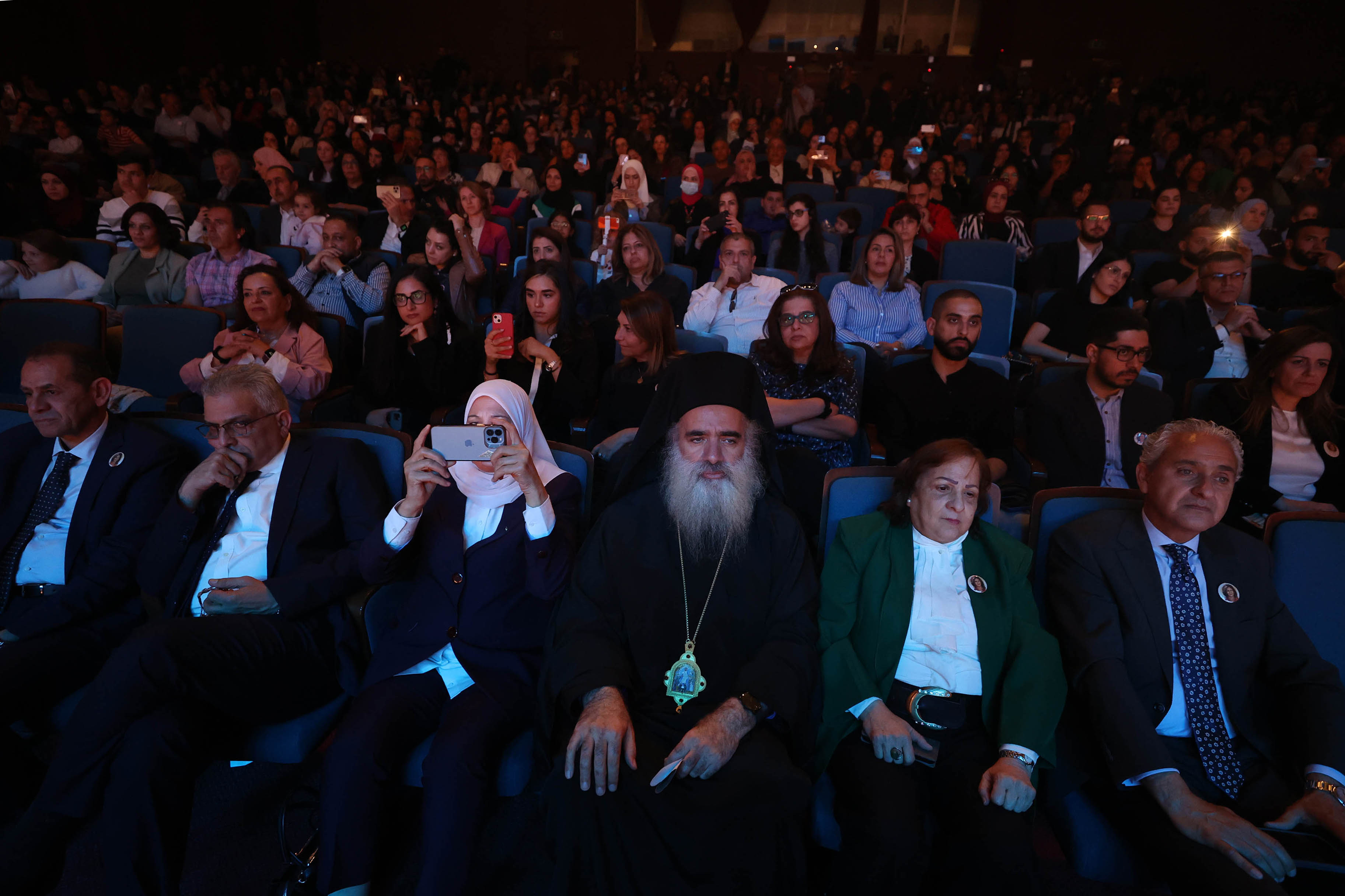 A number of PA officials, as well as political and religious leaders, attended the event on Tuesday [Al Jazeera]