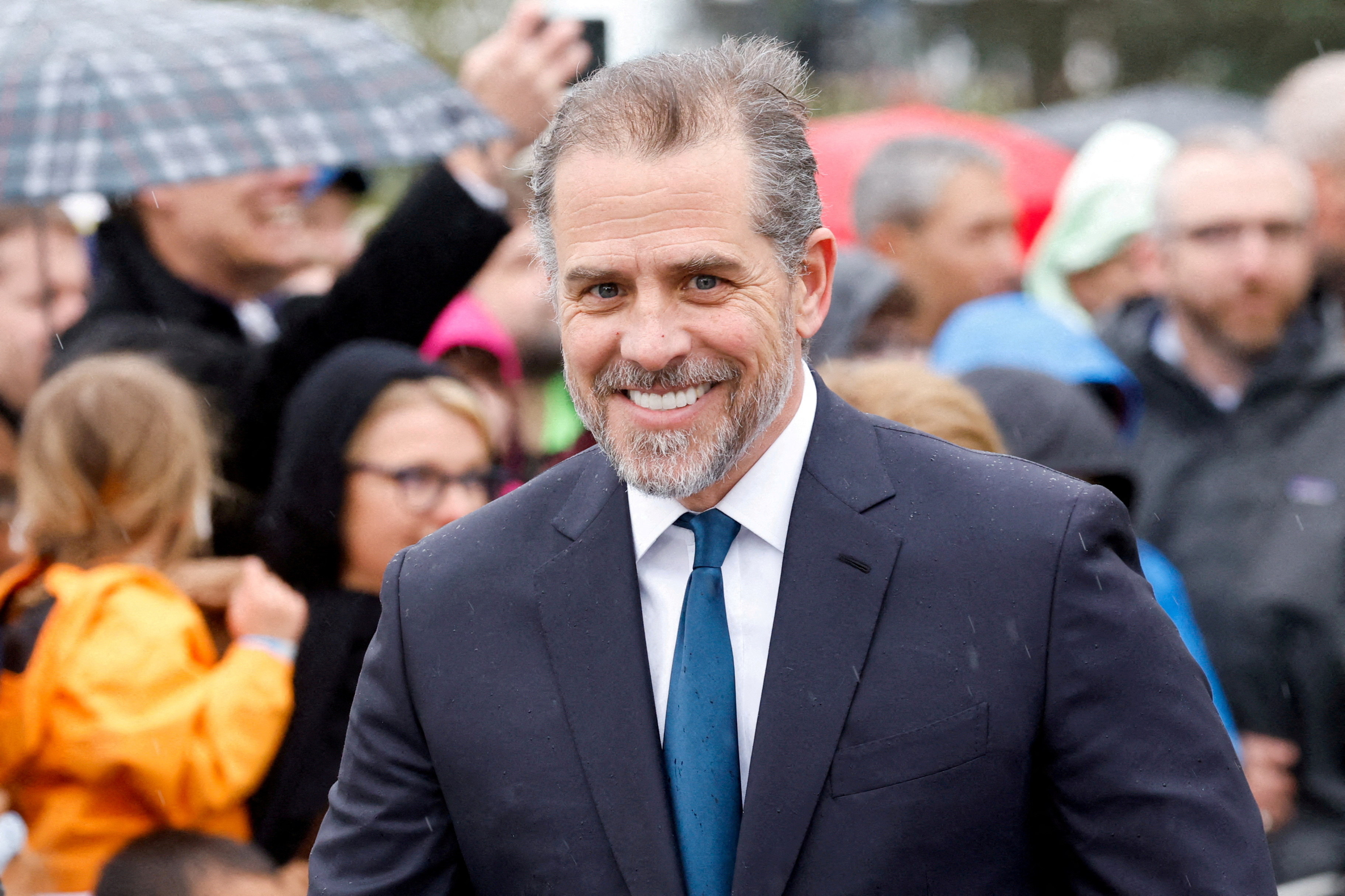 Hunter Biden looks on during the annual Easter Egg Roll on the South Lawn of the White House in Washington, U.S. April 18, 2022