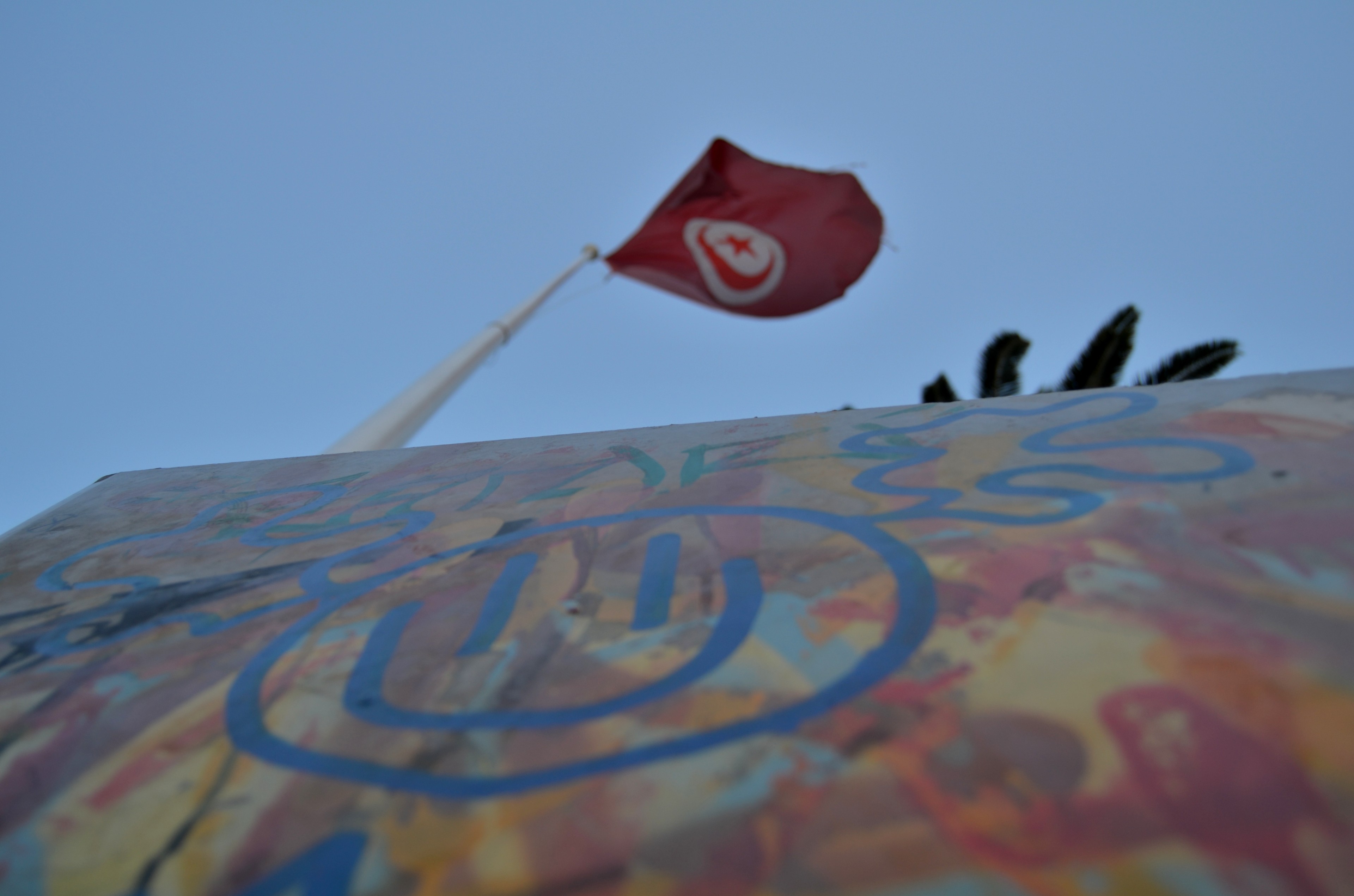 Flag and face-