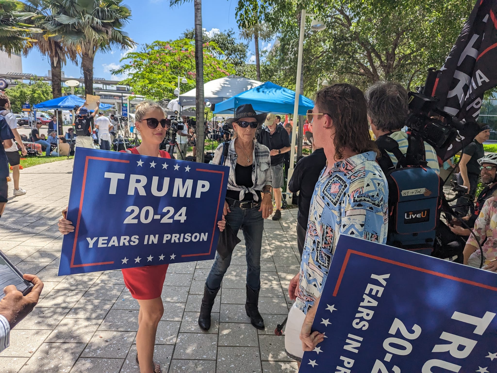 Chrissy, an anti-Trump protester who chose to be identified by her first name, said her opposition to Trump isn’t about politics