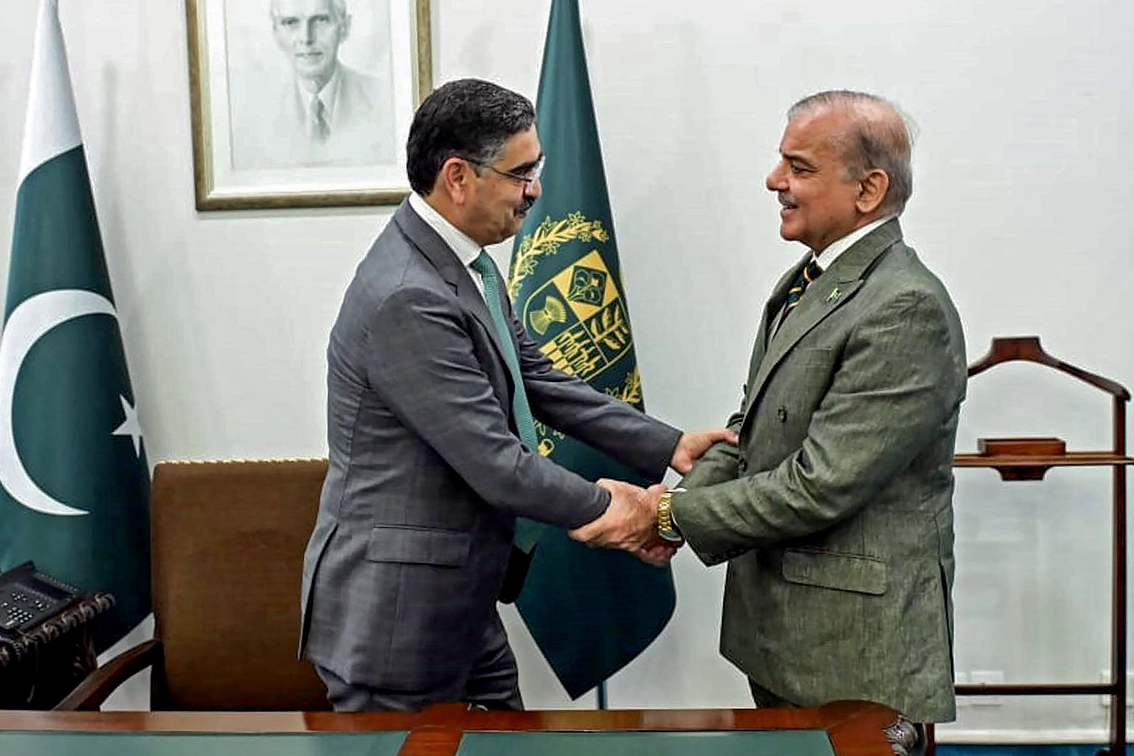In this handout photograph taken and released by the Pakistan's Press Information Department (PID) on August 14, 2023