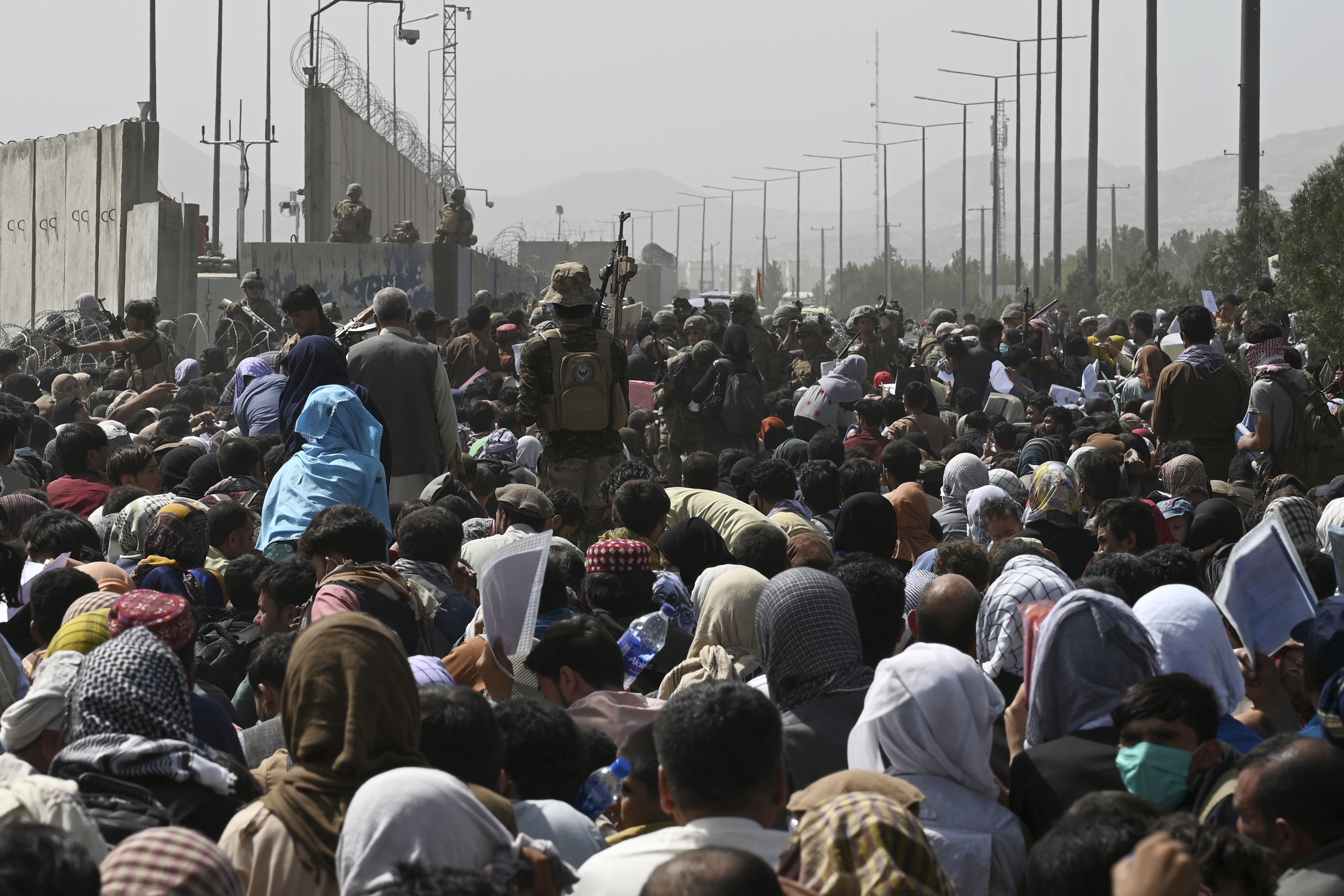 Afghans at Kabul airport amid evacuations