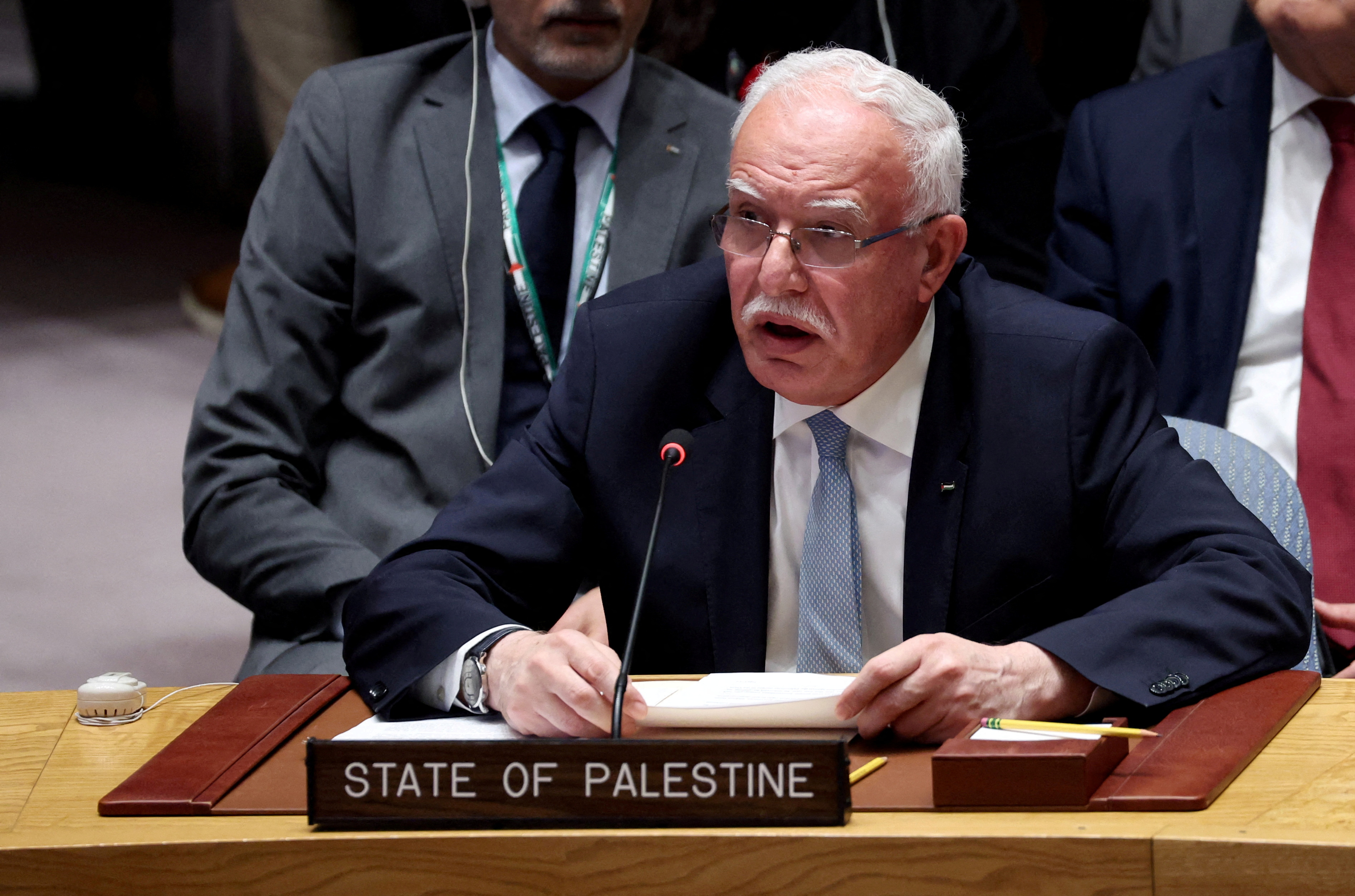 Palestinian Foreign Minister Riyad al-Maliki
