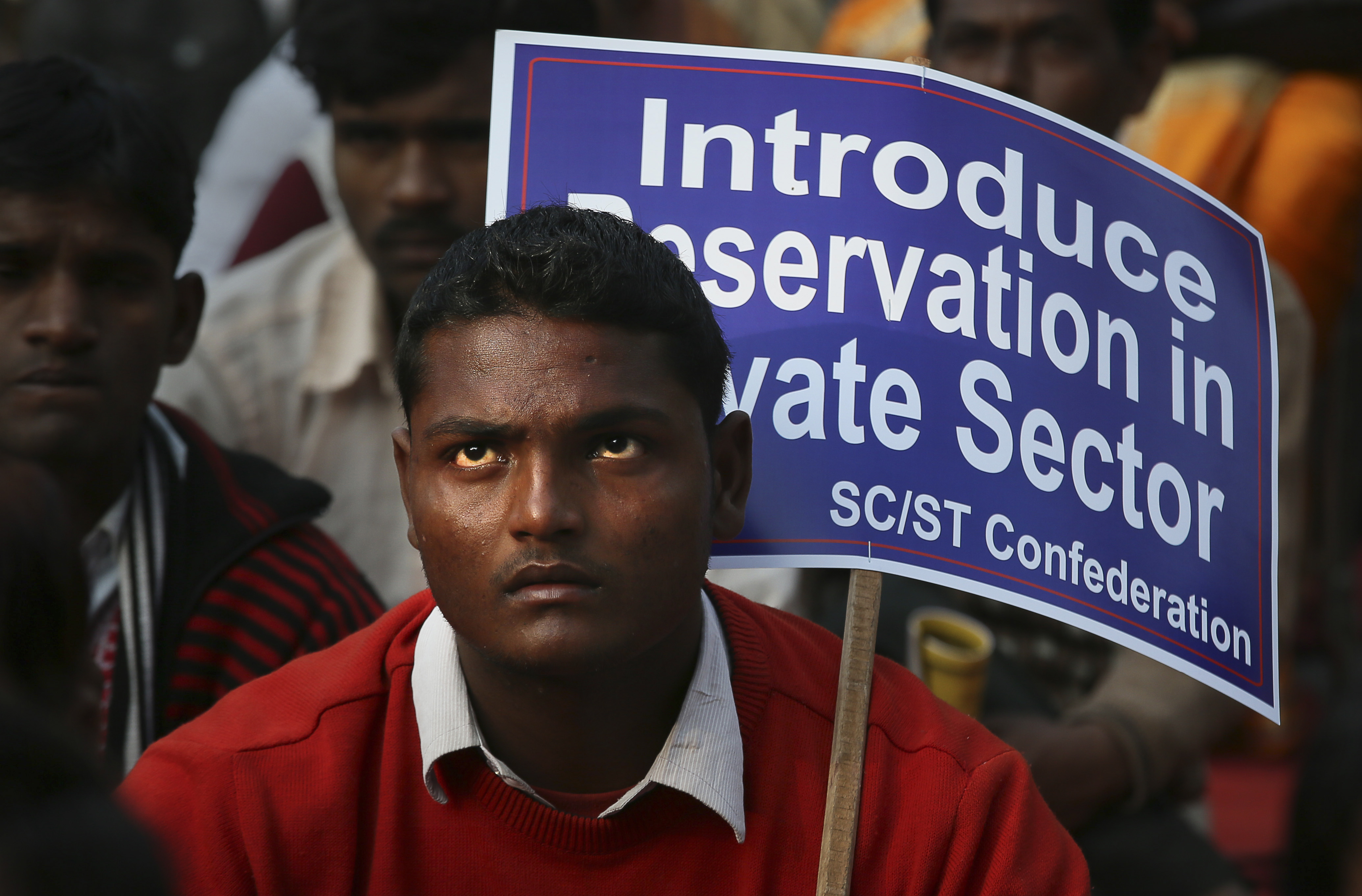 An activist of All India Confederation of Scheduled Caste and Scheduled Tribe organizations