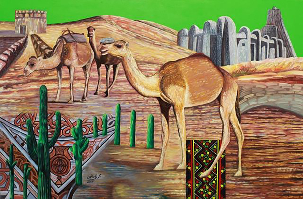 Almadhoun’s 2017 work, titled The Desert Bedouins [Courtesy of Mohammed Almadhoun]
