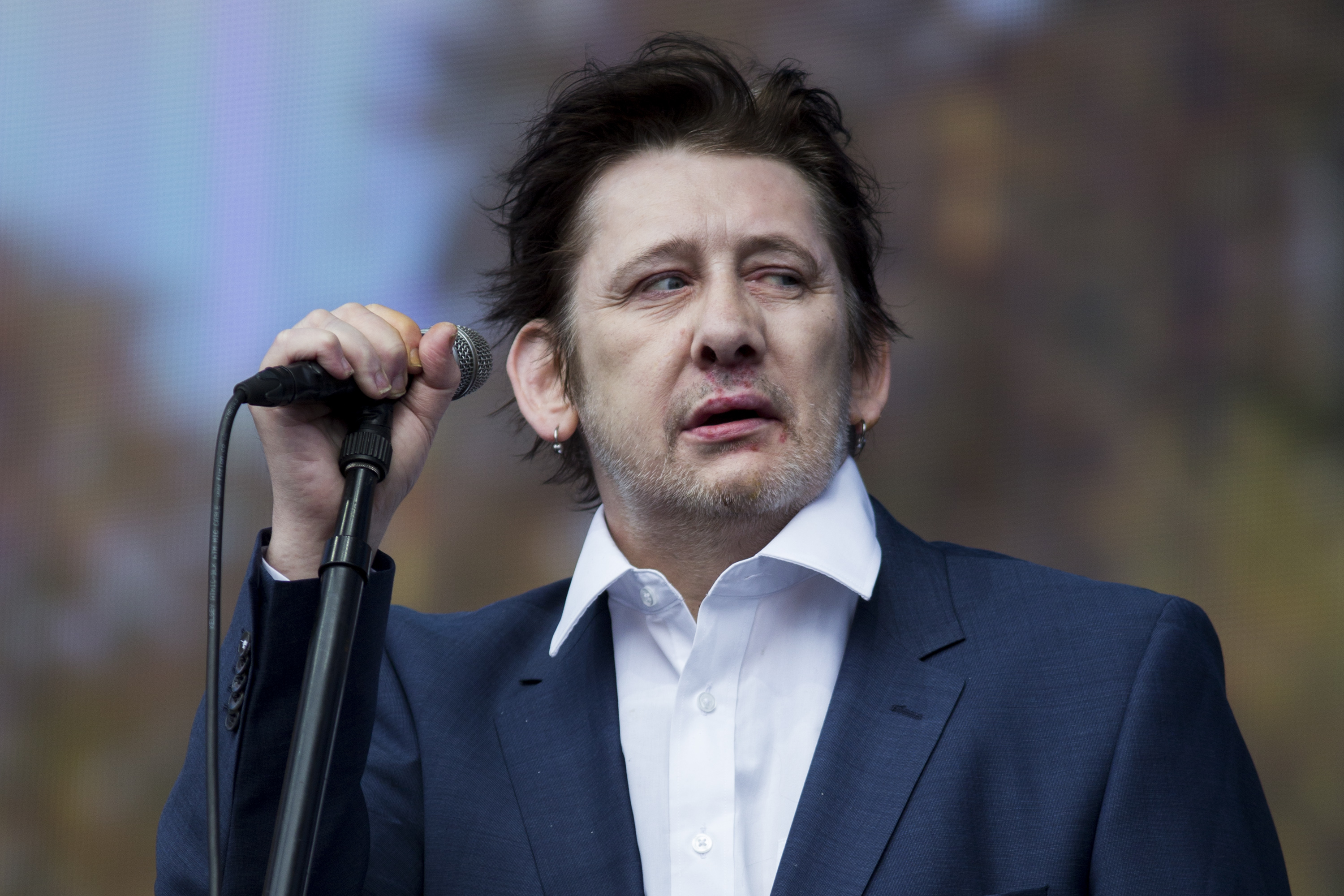 MacGowan of The Pogues performs on stage at the British Summer Time Festival in London in 2014