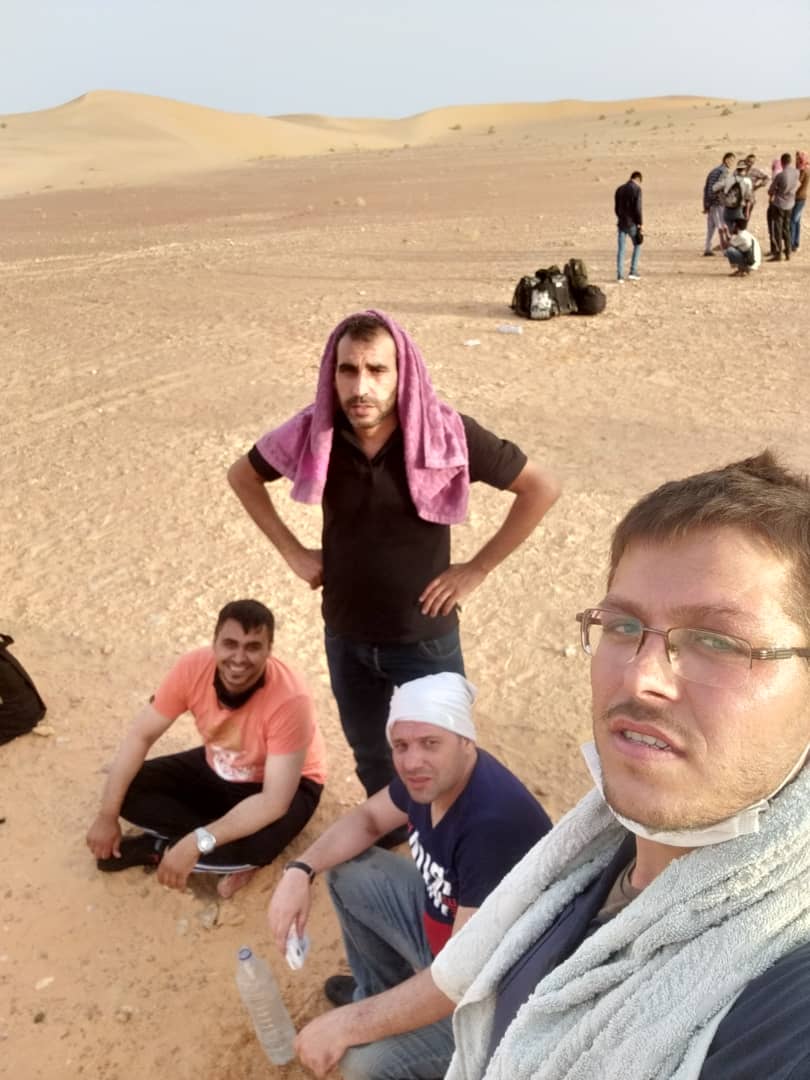 Anas Al-Darwish and two other Syrian companions, Mohammad Al Jouf and Mohammad Kabarti.